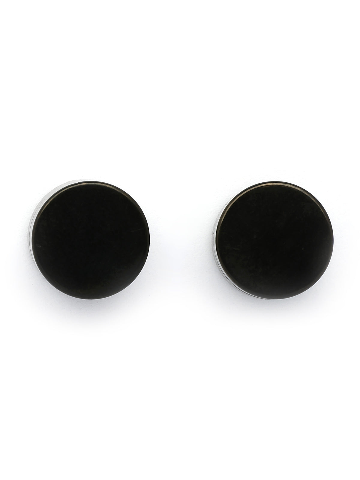Scintillare By Sukkhi Latest Stylish Magnetic Non Piercing Stainless Steel Dark Moon Studs Earring for Men & Boys|Earring for Women|Pair of 1|E107235