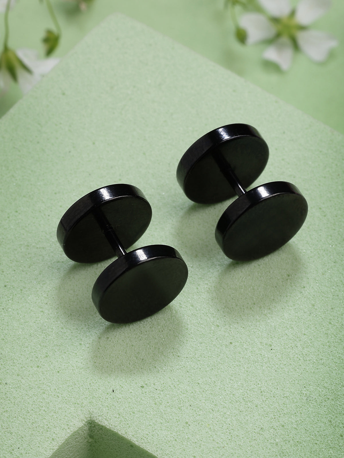 Scintillare By Sukkhi Superman Stylish Stainless Steel Black Studs Earrings for Men & Boys|Earrings for Women|Pair of 1|Gift for Anniversary Birthday|E107237