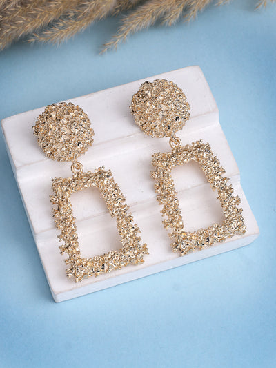 Snictillare By Sukkhi Celebrity Inspired Crystal Handmade Gold Plated Golden Dangle Earrings For Women & Girls|Pair of 1|Jewellery Gifts for Wife Girlfriend Mother Sister|E107249