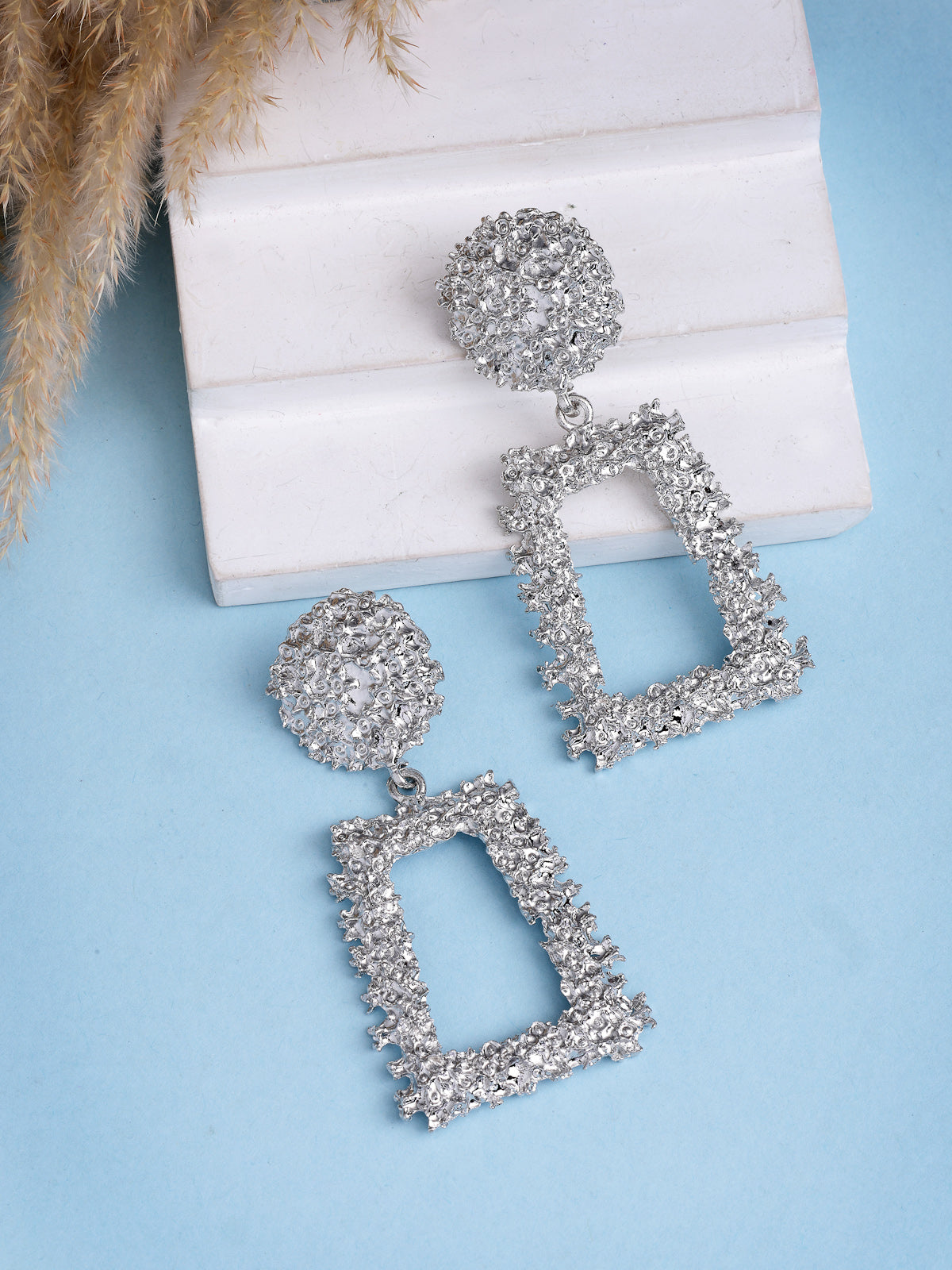 Snictillare By Sukkhi Celebrity Inspired Crystal Handmade Rhodium Plated Silver Dangle Earrings For Women & Girls|Pair of 1|Jewellery Gifts for Wife Girlfriend Mother Sister|E107250
