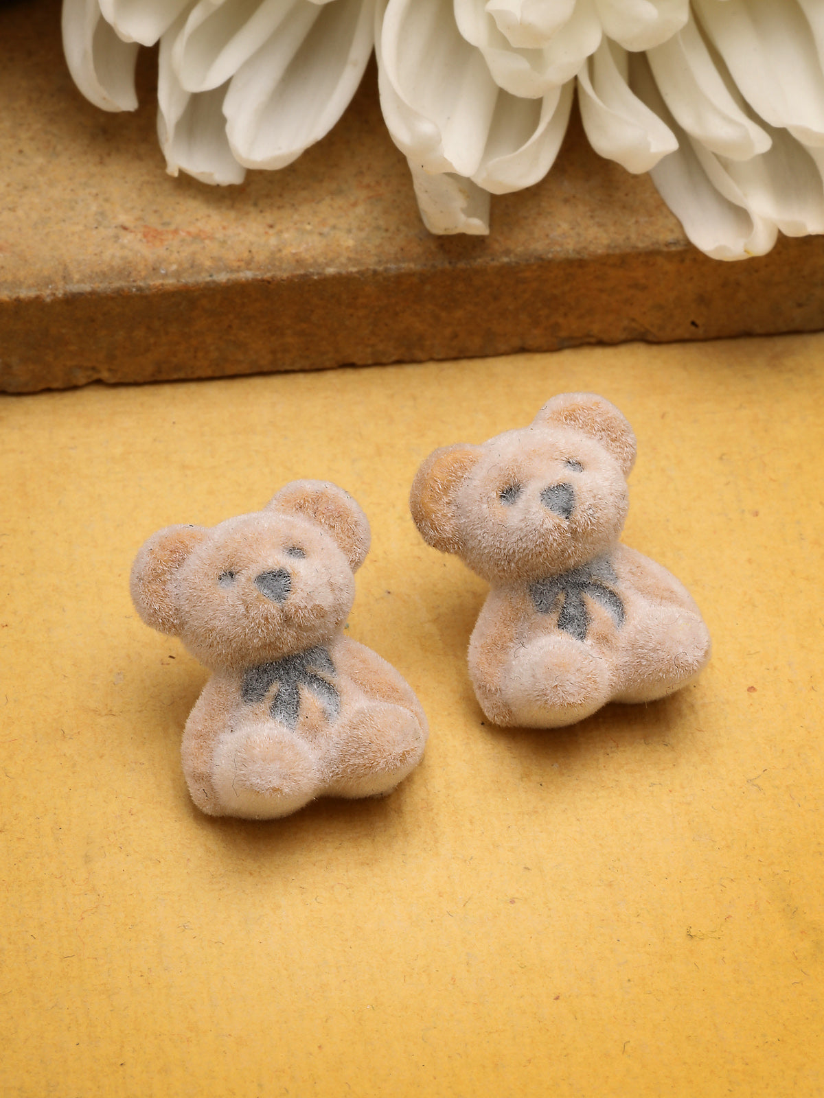 Scintillare By Sukkhi Mini Teddy Bear Stylish Light Brown Studs Earrings for Women & Girls|Birthday Gift for girls and women Anniversary Gift for Wife|Pair of 1|Jewellery Gifts for Wife Girlfriend Mother Sister|E107276