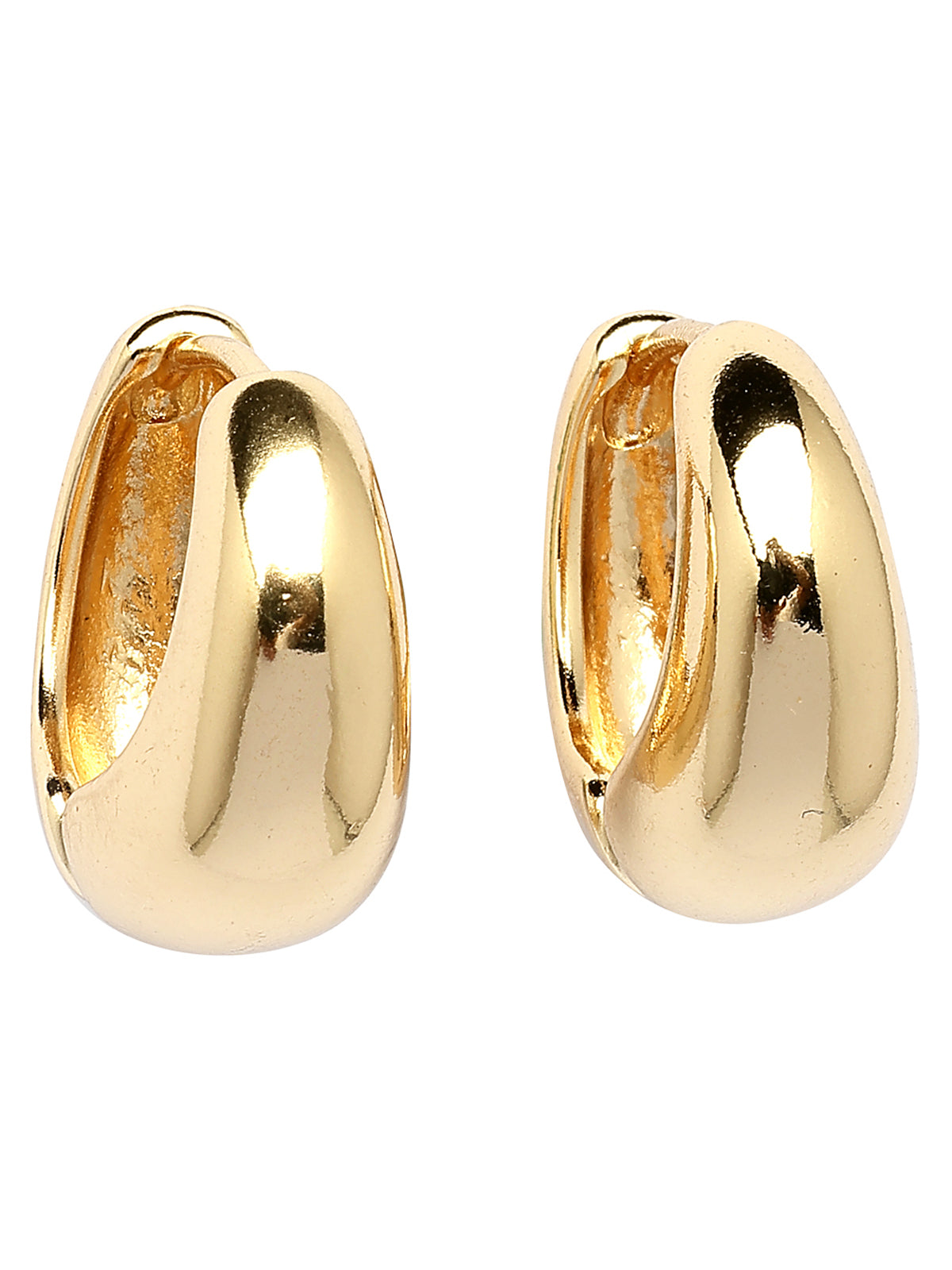 Scintillare By Sukkhi Latest Stylish Trendy Chunky Golden Dainty Gold Plated Small Hoops Bali Earrings for Women & Girls|Korean Fashion Jewellery|Pair of 1|Jewellery Gifts for Wife Girlfriend Mother Sister|E107277