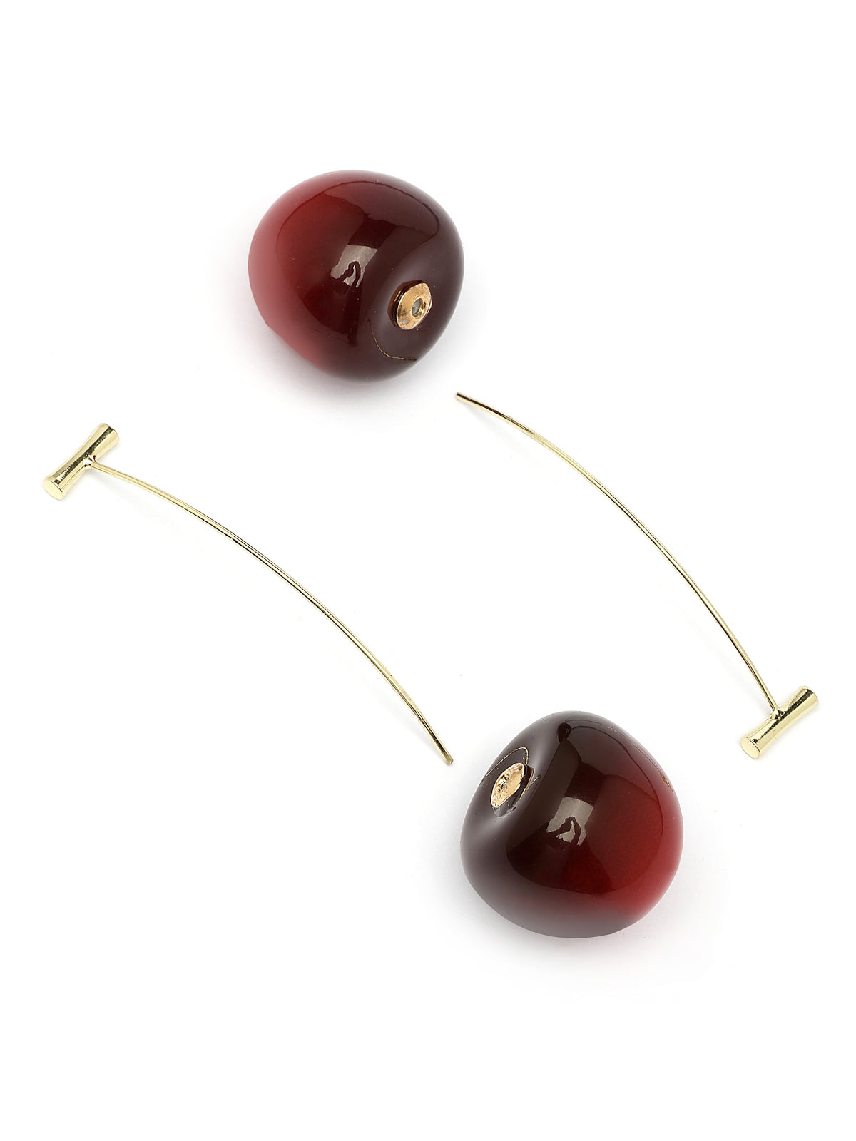 Scintillare By Sukkhi Red Cherry Shaped Gold Plated Dangle Drop Red Earrings for Women & Girls|Pair of 1|Gifts for Wife Girlfriend Mother Sister|E107280