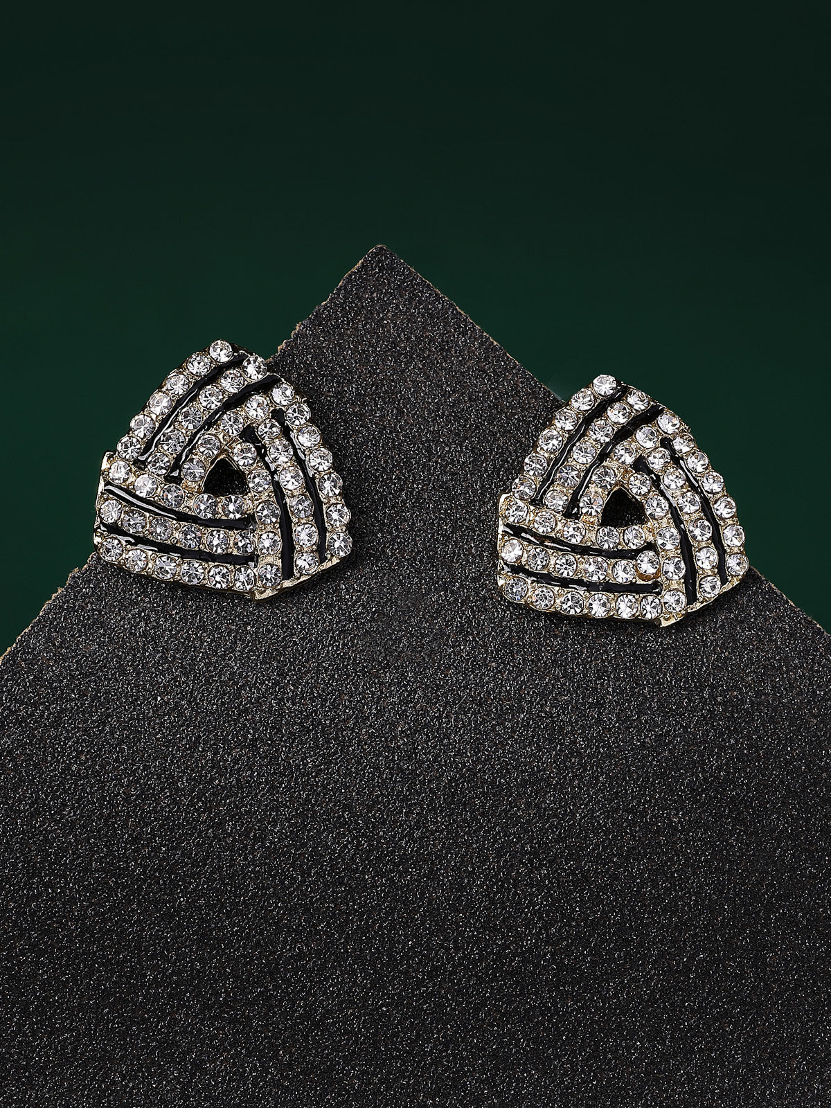 Scintillare By Sukkhi Fashion-Forward Latest Stylish Gold Plated Crystal Diamond Studded Studs Earrings for Women & Girls|Pair of 1|Gifts for Wife Girlfriend Mother Sister|E107282