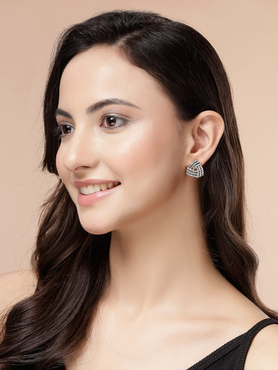 Scintillare By Sukkhi Fashion-Forward Latest Stylish Gold Plated Crystal Diamond Studded Studs Earrings for Women & Girls|Pair of 1|Gifts for Wife Girlfriend Mother Sister|E107282