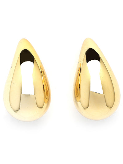 Scintillare By Sukkhi Stylish Trendy Chunky Golden Dainty Gold Plated Teardrop Teenagers Trending Oversized Lightweight Statement Waterdrop Earring for Women & Girls|Korean Fashion Jewellery|E107284