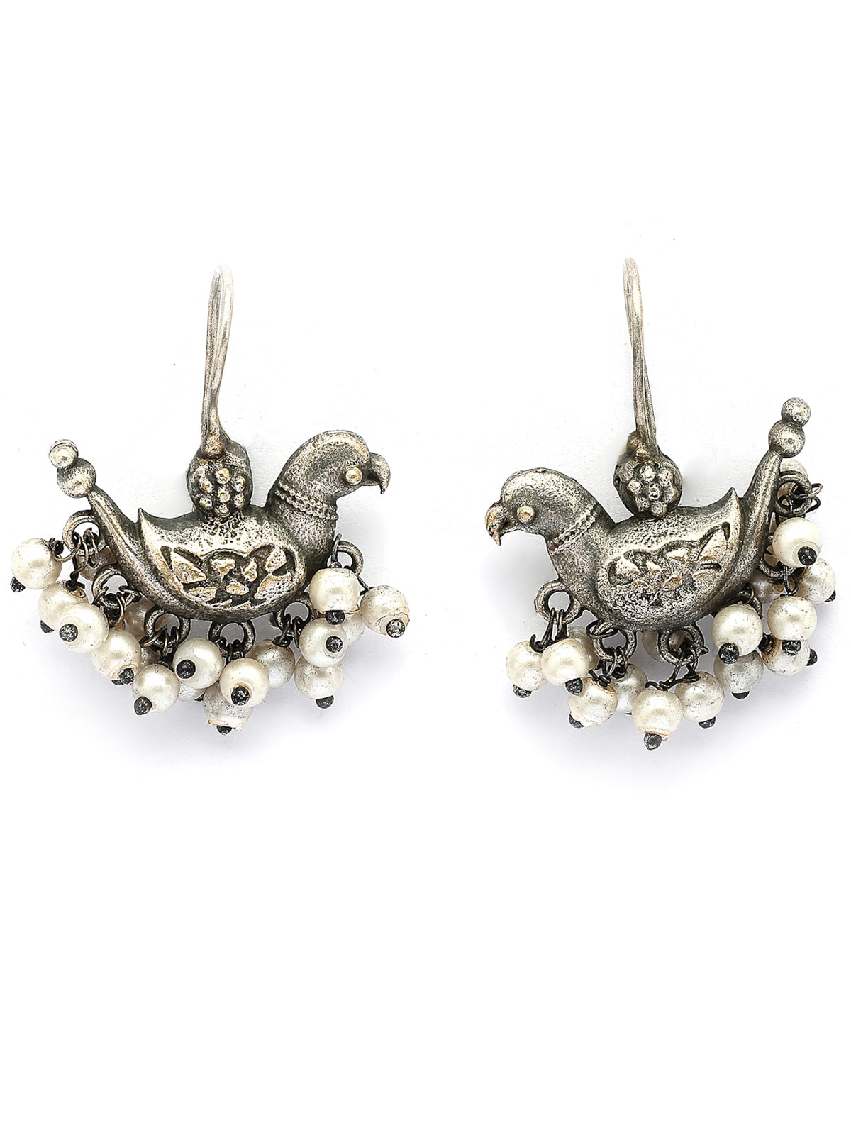 Sukkhi Attractive Trendy Style Oxidised Silver Plated with Beads Motif Dangle Earring Jewellery For Women & Girls|Pair of 1|Gifts for Wife Girlfriend Mother Sister|E107325
