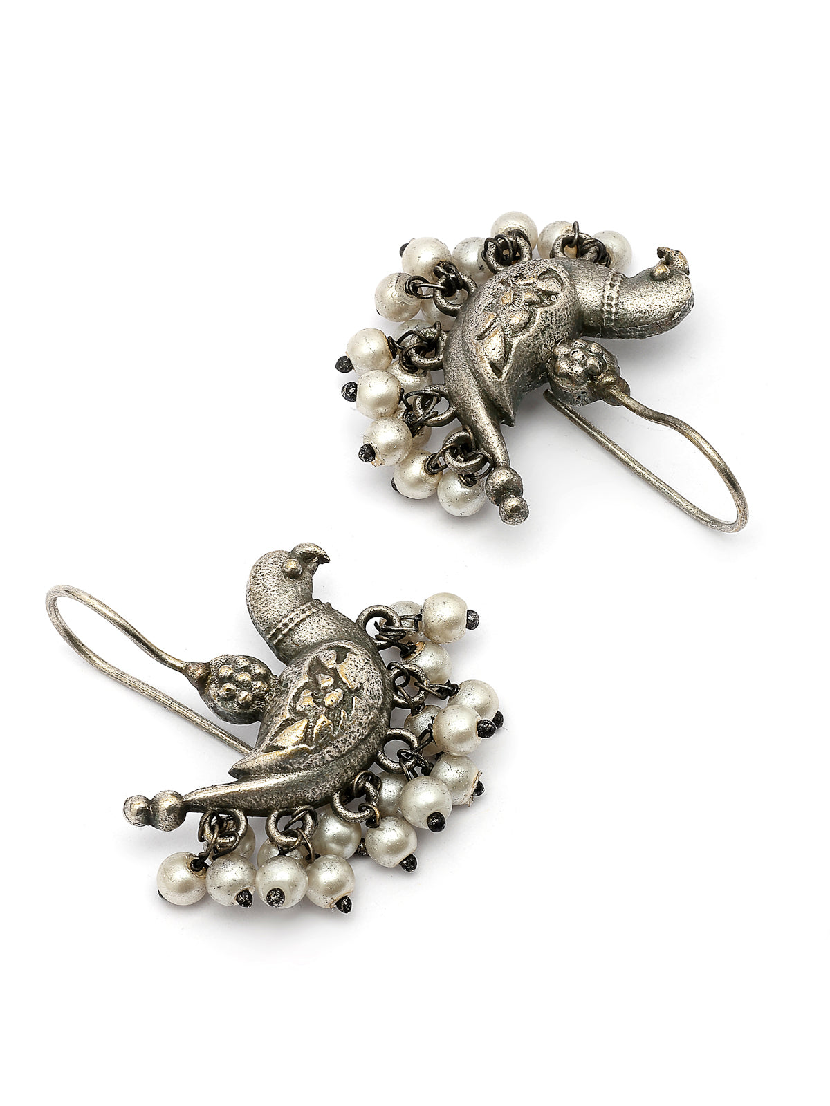 Sukkhi Attractive Trendy Style Oxidised Silver Plated with Beads Motif Dangle Earring Jewellery For Women & Girls|Pair of 1|Gifts for Wife Girlfriend Mother Sister|E107325