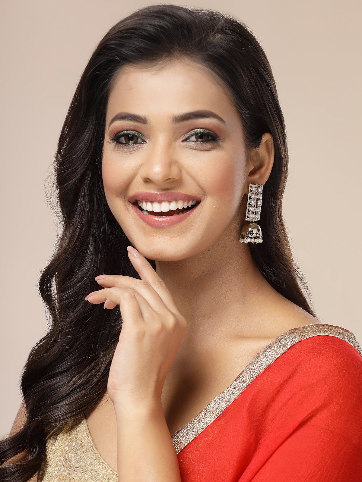 Sukkhi Elegant Traditional Gold Plated with Fancy Pearls Studded White Jhumka/Jhumki Earring Jewellery For Women & Girls|E107337