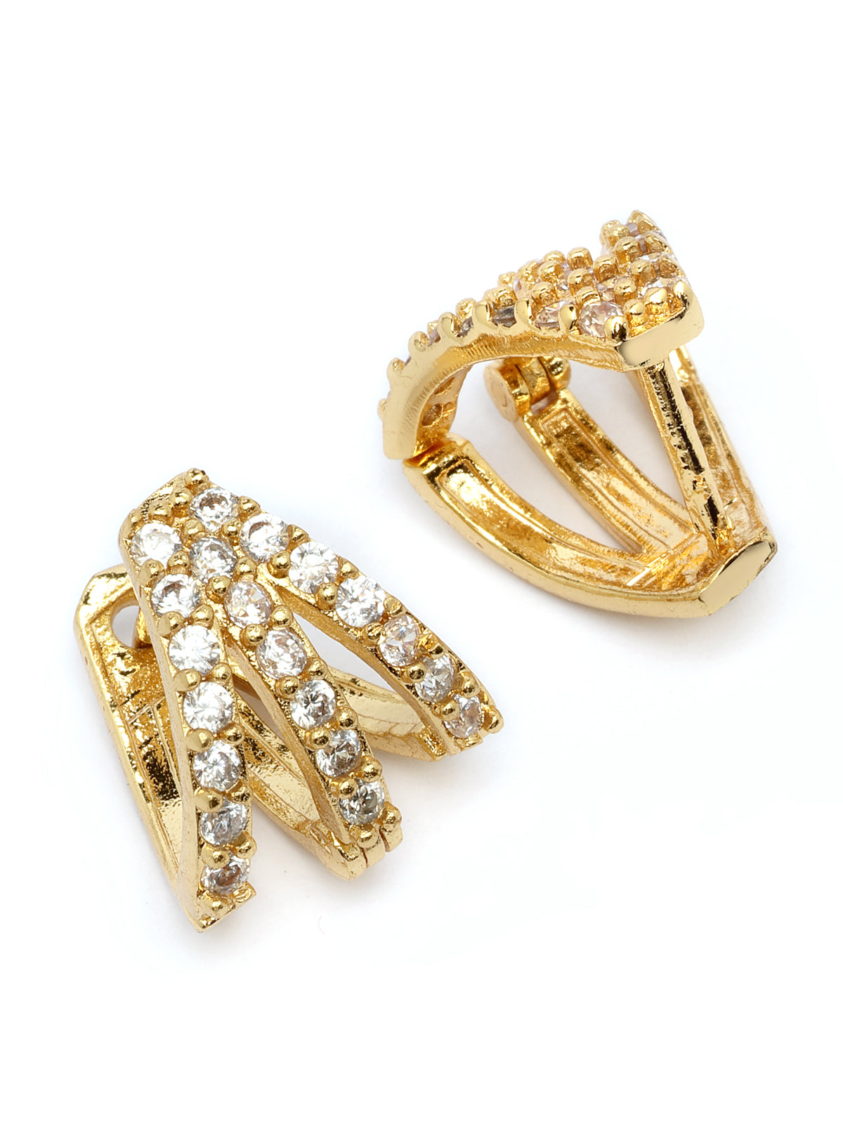 Scintillare By Sukkhi Sparkling Shine AD  Stones with Gold Plated Studs Earrings for Women and Girls|E107503