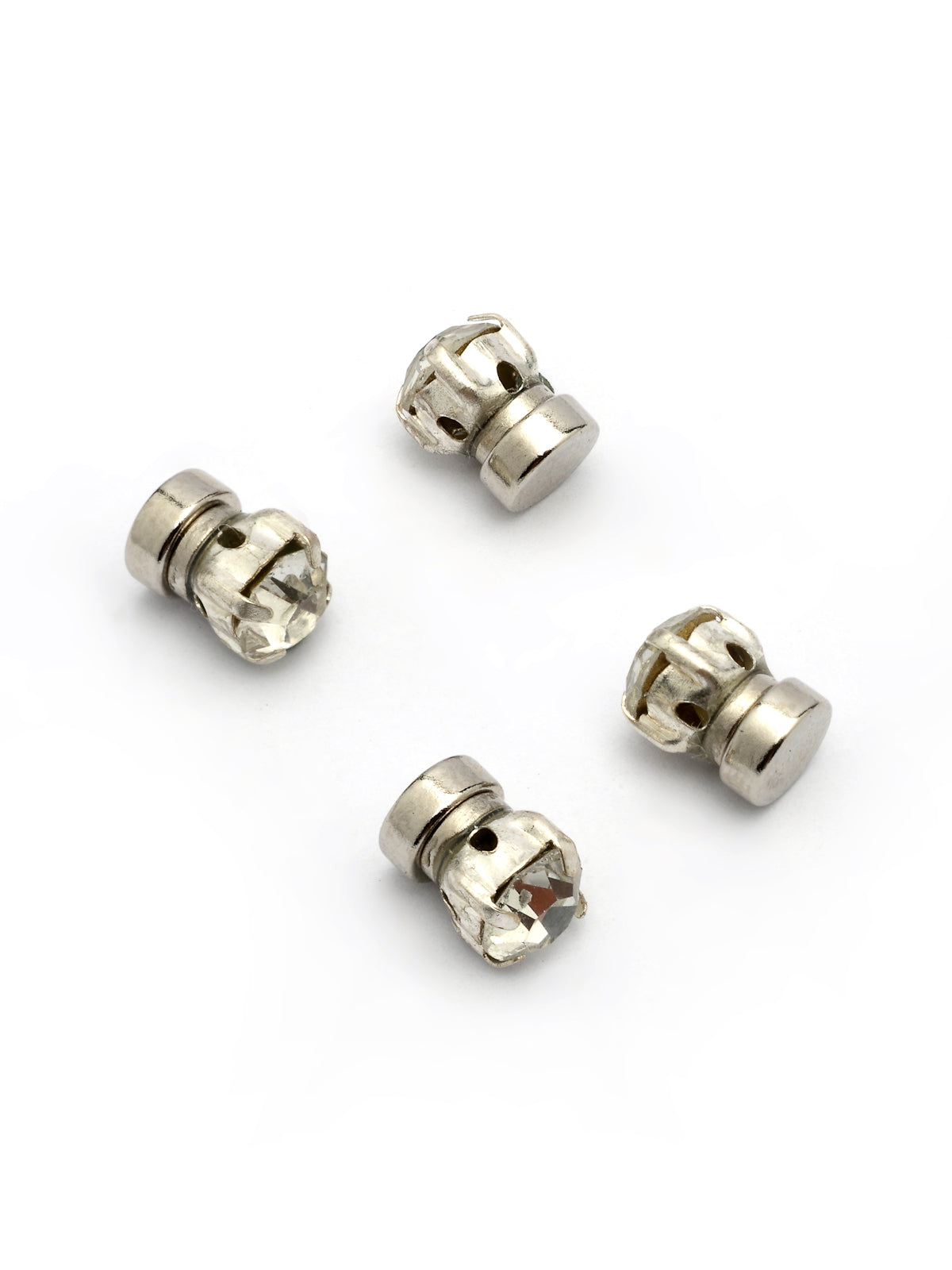 Scintillare By Sukkhi Latest Street-Style Rhodium Plated AD Stones Magnetic Studs Earrings for Women & Men|E107505