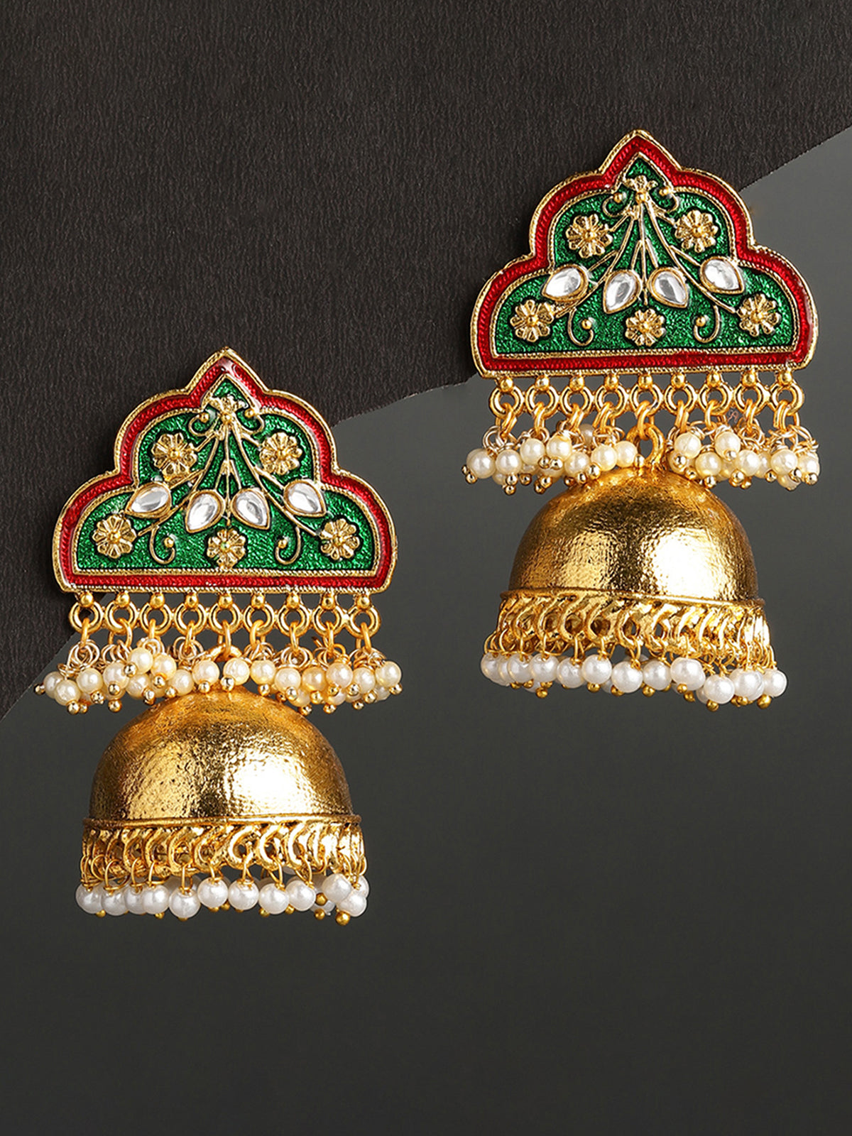 Sukkhi Sober Gold Plated Meenakari Earring for Women E78498