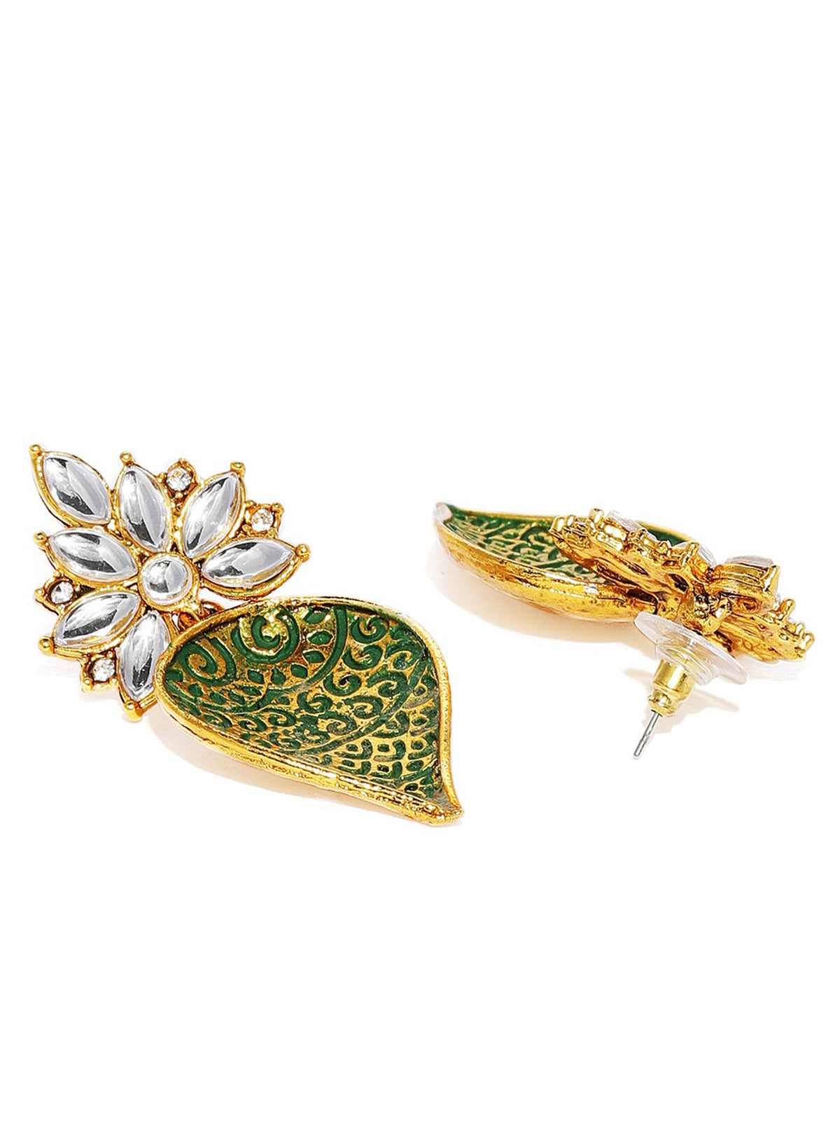 Sukkhi Graceful Gold Plated Mint Collection Kundan Dangle Earring for Women E83469