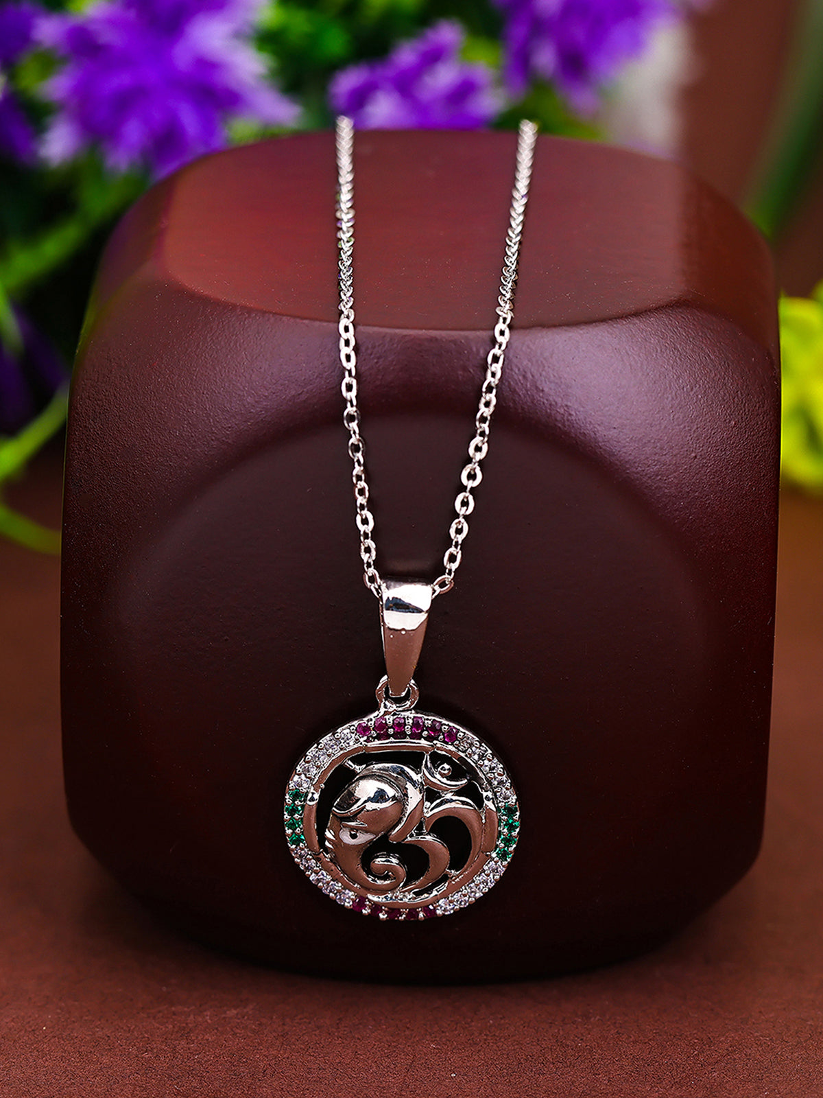 Pissara by Sukkhi Incrediable 925 Sterling Silver Cubic Zirconia Pendant With Chain For Women And Girls|with Authenticity Certificate, 925 Stamp & 6 Months Warranty GP104638