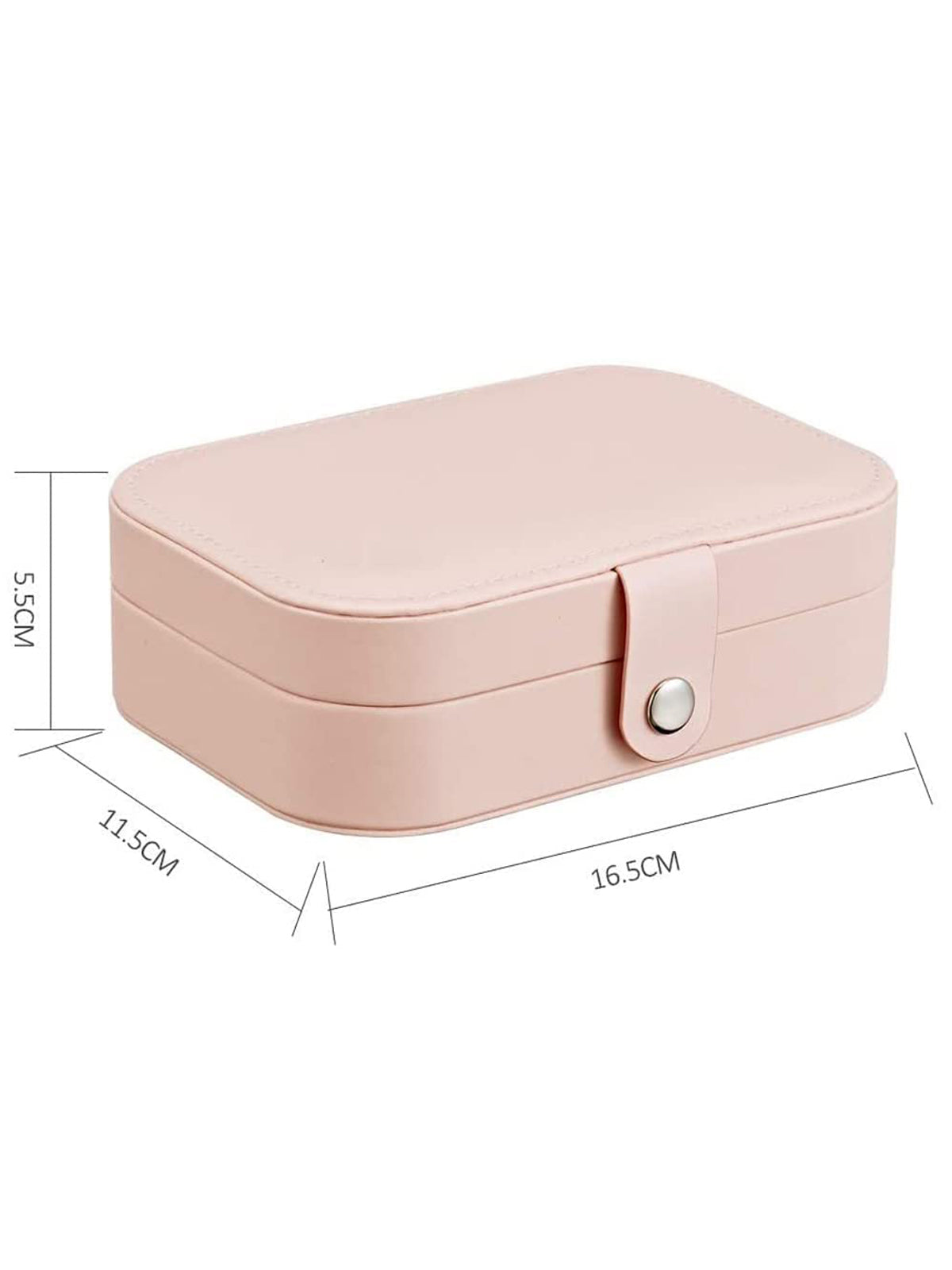 Scintillare By Sukkhi Jewellery Organiser PU Leather Button Portable Storage Box Case with Dividers Container for Rings, Earrings, Necklace Home Organizer JB107104