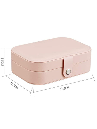 Scintillare By Sukkhi Jewellery Organiser PU Leather Button Portable Storage Box Case with Dividers Container for Rings, Earrings, Necklace Home Organizer JB107104