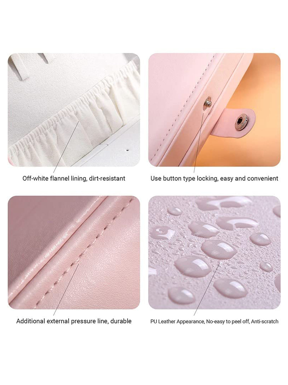 Scintillare By Sukkhi Jewellery Organiser PU Leather Button Portable Storage Box Case with Dividers Container for Rings, Earrings, Necklace Home Organizer JB107104