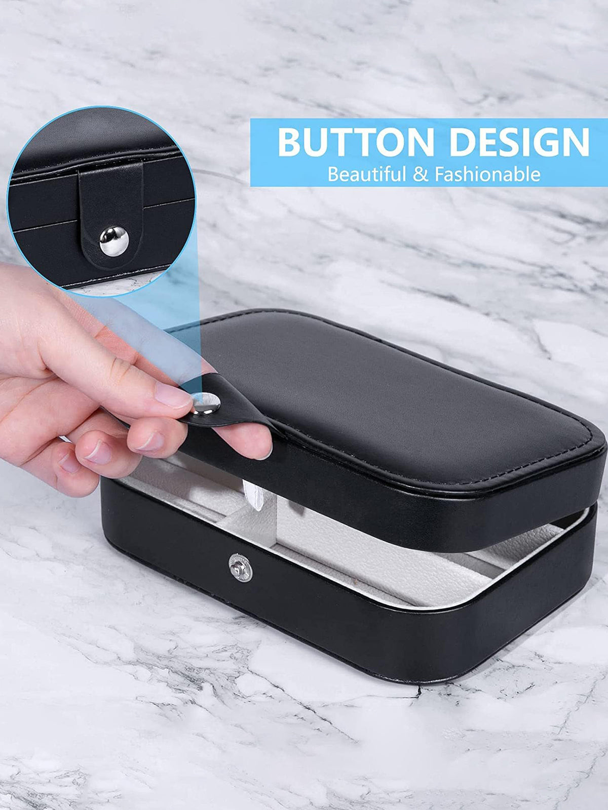 Scintillare By Sukkhi Jewellery Organiser MultiLayer PU Leather Portable Storage Box Case with Dividers Container for Rings, Earrings, Necklace Home Organizer JB107105