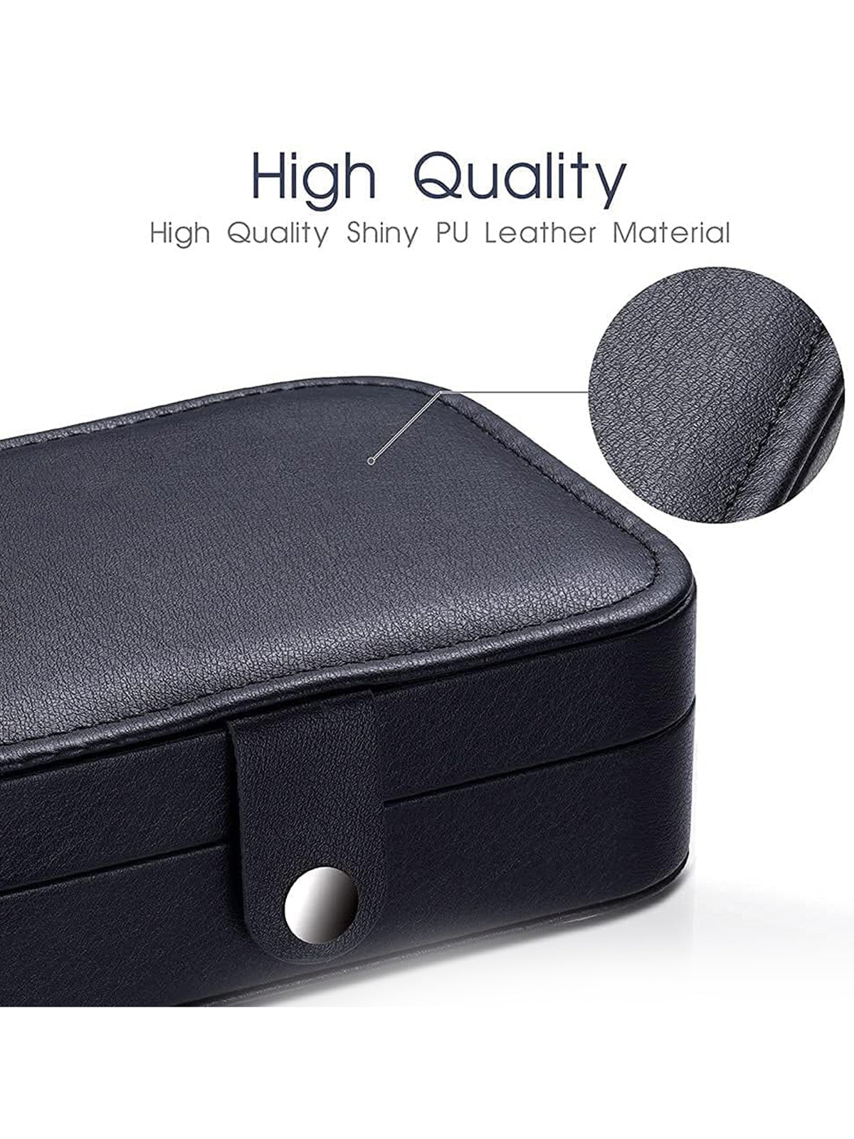 Scintillare By Sukkhi Jewellery Organiser MultiLayer PU Leather Portable Storage Box Case with Dividers Container for Rings, Earrings, Necklace Home Organizer JB107105