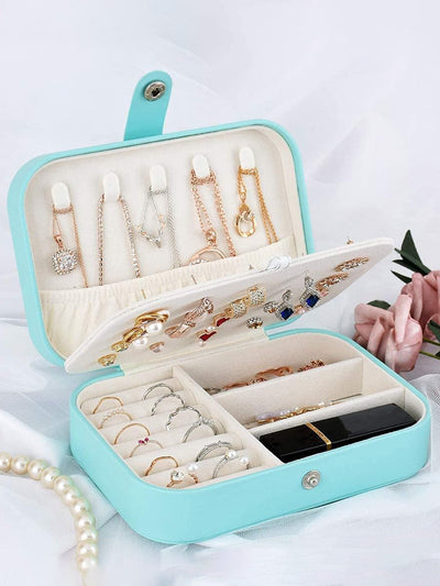 Scintillare By Sukkhi Jewellery Organiser MultiLayer PU Leather Portable Storage Box Case with Dividers Container for Rings, Earrings, Necklace Home Organizer JB107106