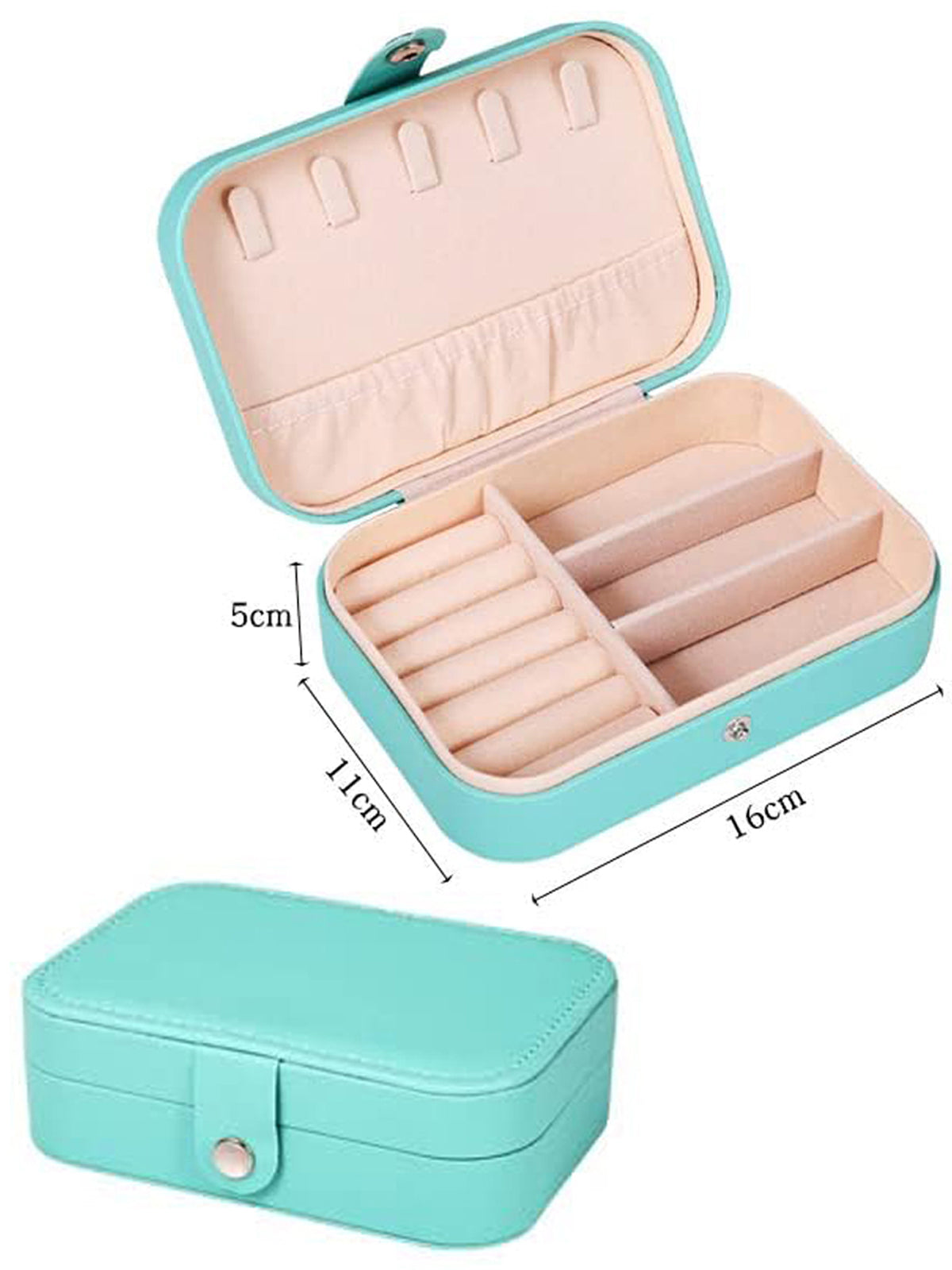 Scintillare By Sukkhi Jewellery Organiser MultiLayer PU Leather Portable Storage Box Case with Dividers Container for Rings, Earrings, Necklace Home Organizer JB107106