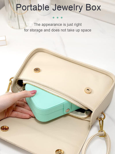 Scintillare By Sukkhi Jewellery Organiser MultiLayer PU Leather Portable Storage Box Case with Dividers Container for Rings, Earrings, Necklace Home Organizer JB107106