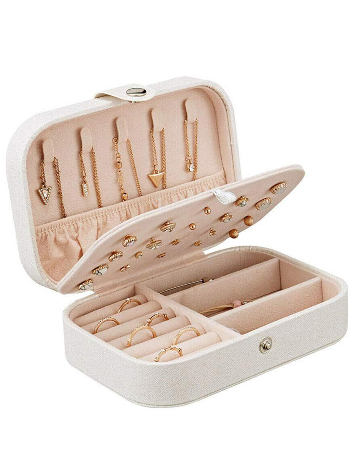 Scintillare By Sukkhi Fashion Jewellery Organisers Box PU Leather Storage Case for Rings, Earrings, Necklace Jewelry Organizer for Women Travel JB107107