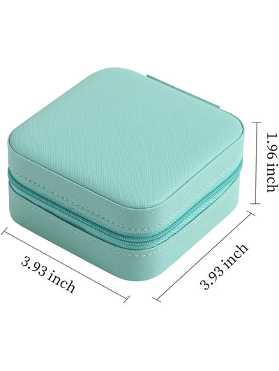 Scintillare By Sukkhi Jewellery Organiser PU Leather Zipper Portable Storage Box Case with Dividers Container for Rings, Earrings, Necklace Home Organizer JB107110