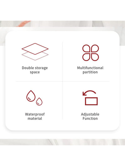 Scintillare By Sukkhi Jewellery Organiser PU Leather Zipper Portable Storage Box Case with Dividers Container for Rings, Earrings, Necklace Home Organizer JB107111