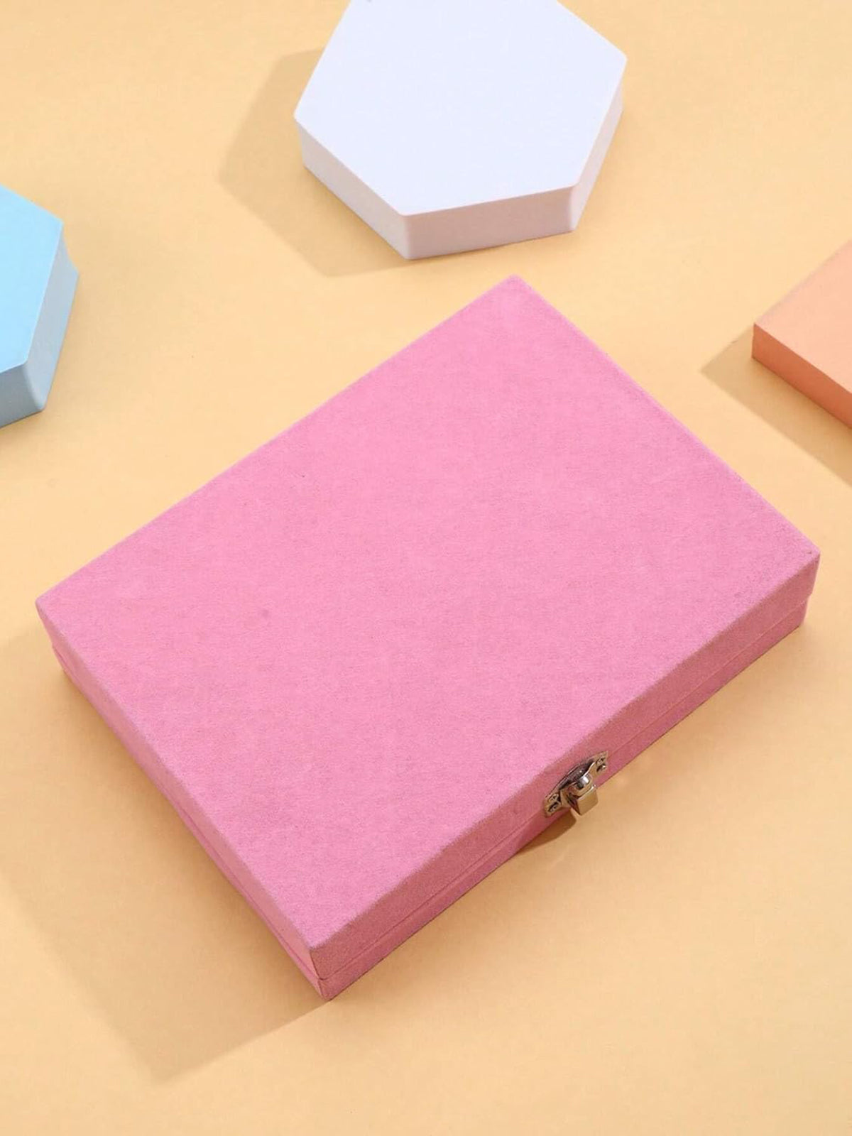 Scintillare By Sukkhi Jewellery Box Jewellery Organiser Box Velvet Clear Lid Jewelry Organizer, Ring Earring Bracelets Jewelry Storage Case, Portable Jewelry Box for Girls Women JB107112