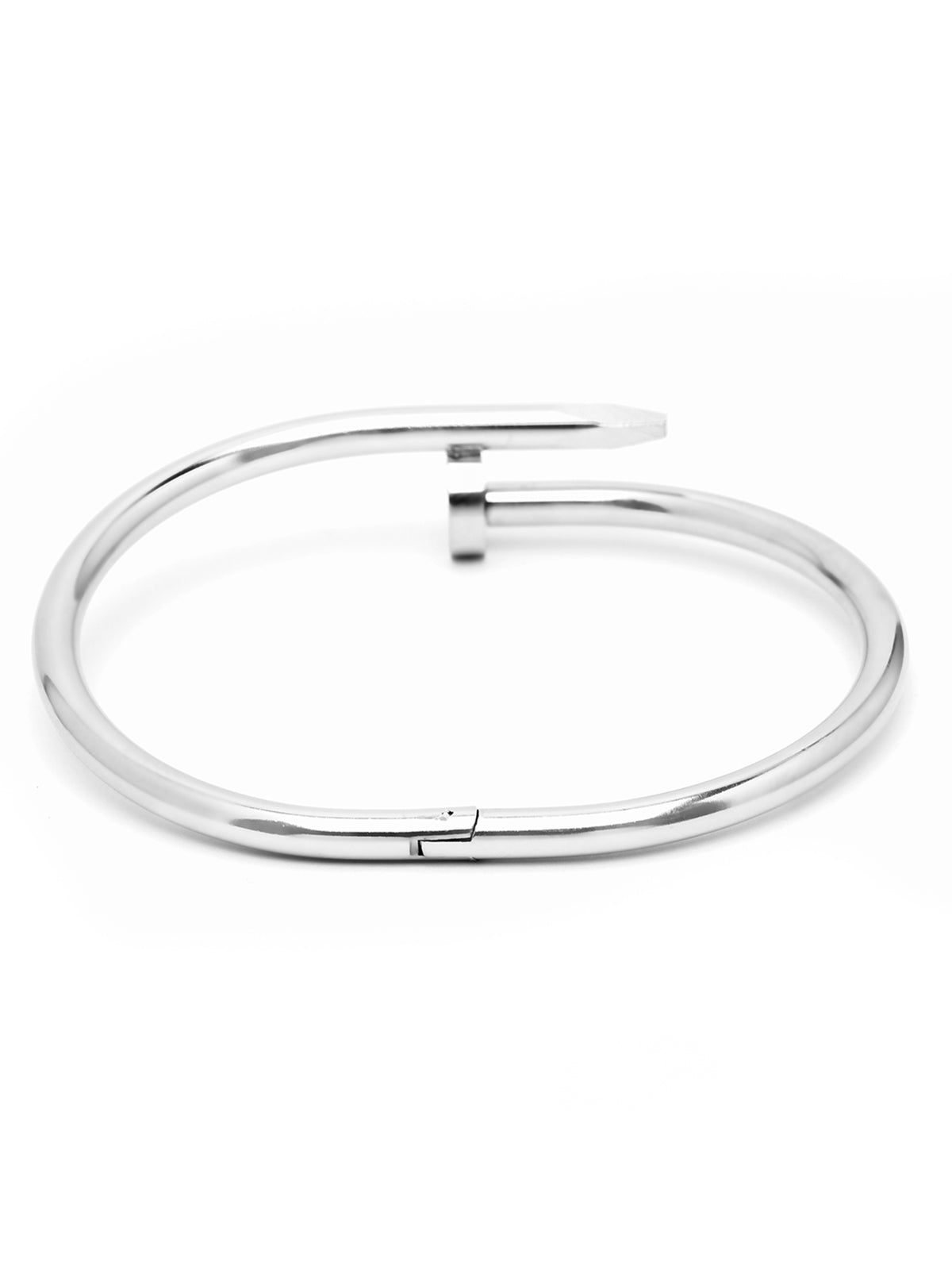 Scintillare By Sukkhi Modern Fashionable Rhodium Plated with Stainless Steel Openable Kada Bracelet Jewellery for Women & Girls|Anti Tarnish Jewellery|Gifts for Wife Girlfriend Mother Sister|K107048