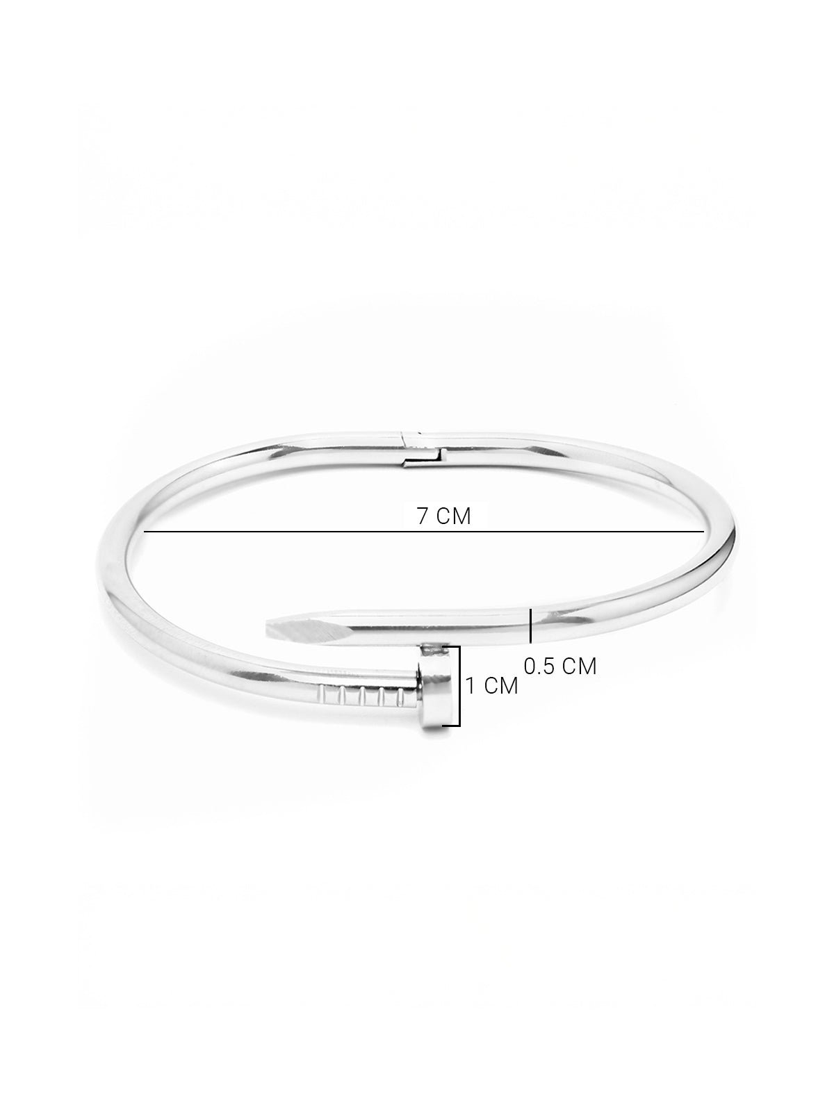 Scintillare By Sukkhi Modern Fashionable Rhodium Plated with Stainless Steel Openable Kada Bracelet Jewellery for Women & Girls|Anti Tarnish Jewellery|Gifts for Wife Girlfriend Mother Sister|K107048