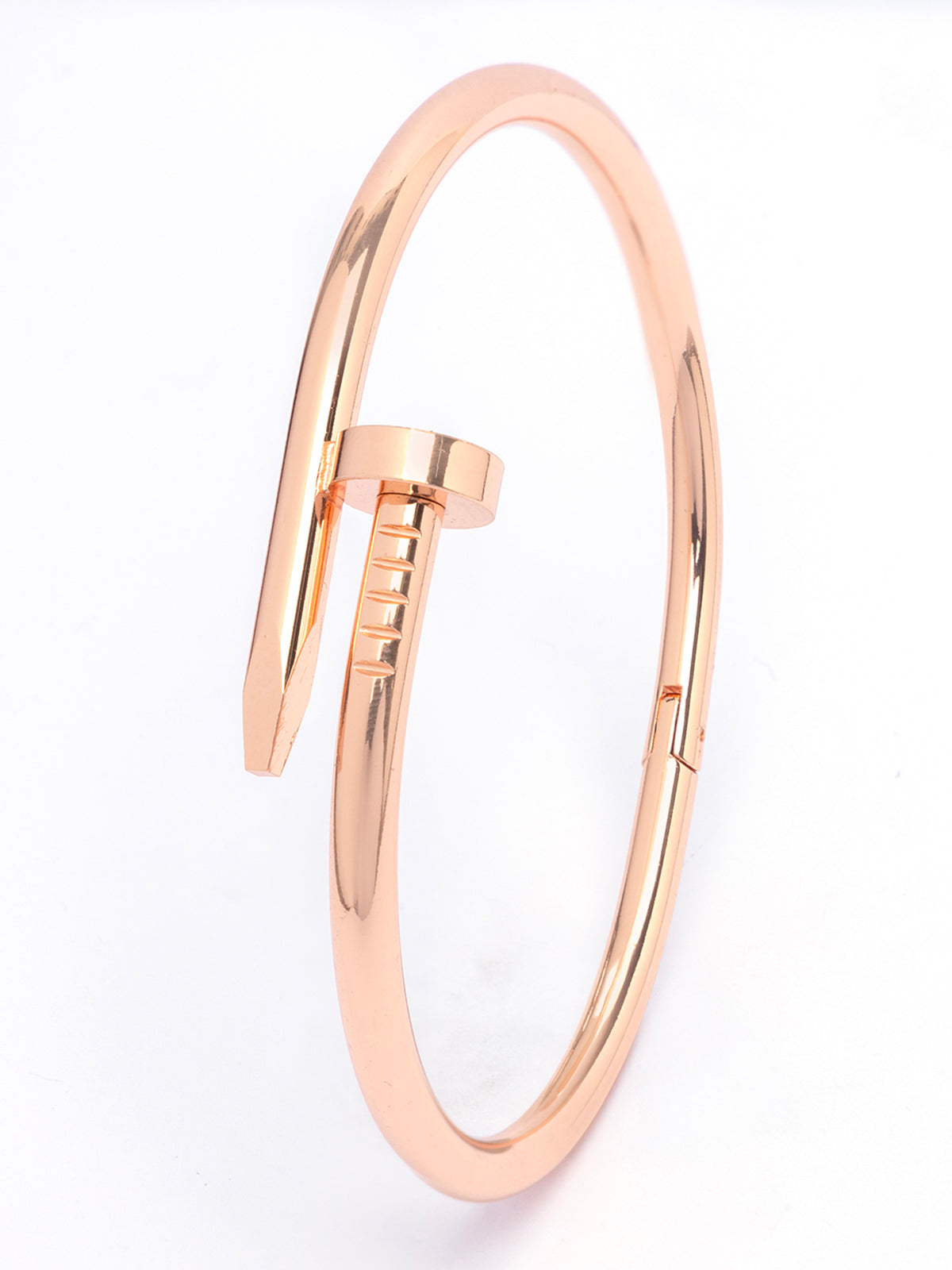 Scintillare By Sukkhi Modern Fashionable Rose Gold Plated with Stainless Steel Openable Kada Bracelet Jewellery for Women & Girls|Anti Tarnish Jewellery|Gifts for Wife Girlfriend Mother Sister|K107050