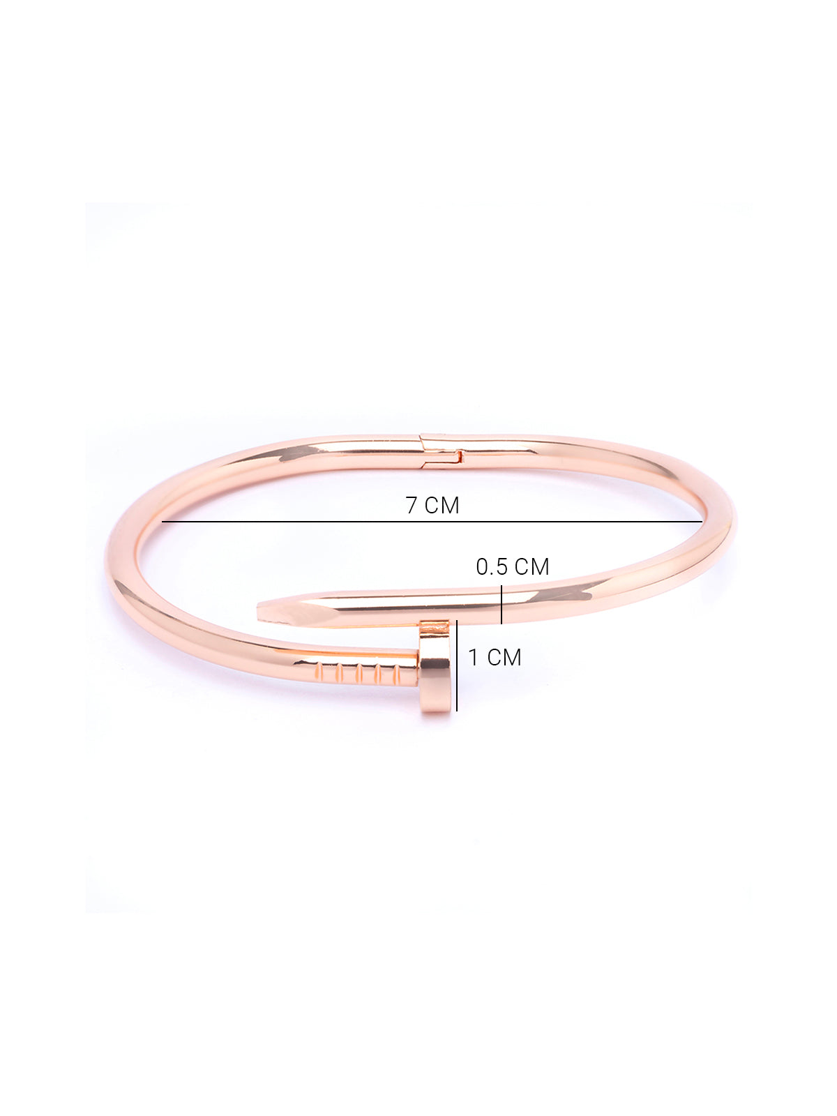Scintillare By Sukkhi Modern Fashionable Rose Gold Plated with Stainless Steel Openable Kada Bracelet Jewellery for Women & Girls|Anti Tarnish Jewellery|Gifts for Wife Girlfriend Mother Sister|K107050