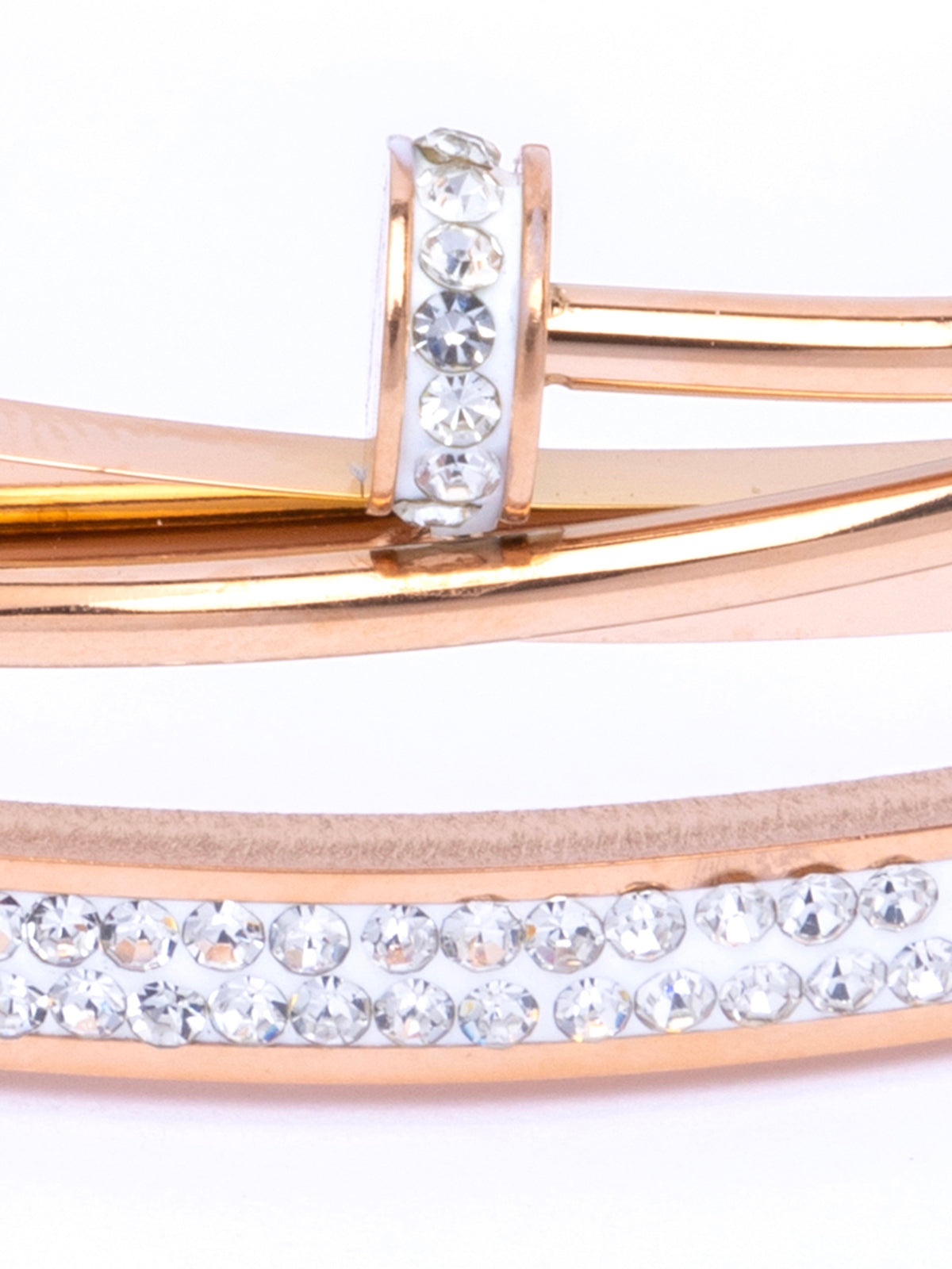 Scintillare By Sukkhi Rose Gold Plated with Stainless Steel Multilayer Openable Kada Bracelet Jewellery for Women & Girls|Anti Tarnish Jewellery|Gifts for Wife Girlfriend Mother Sister|K107055