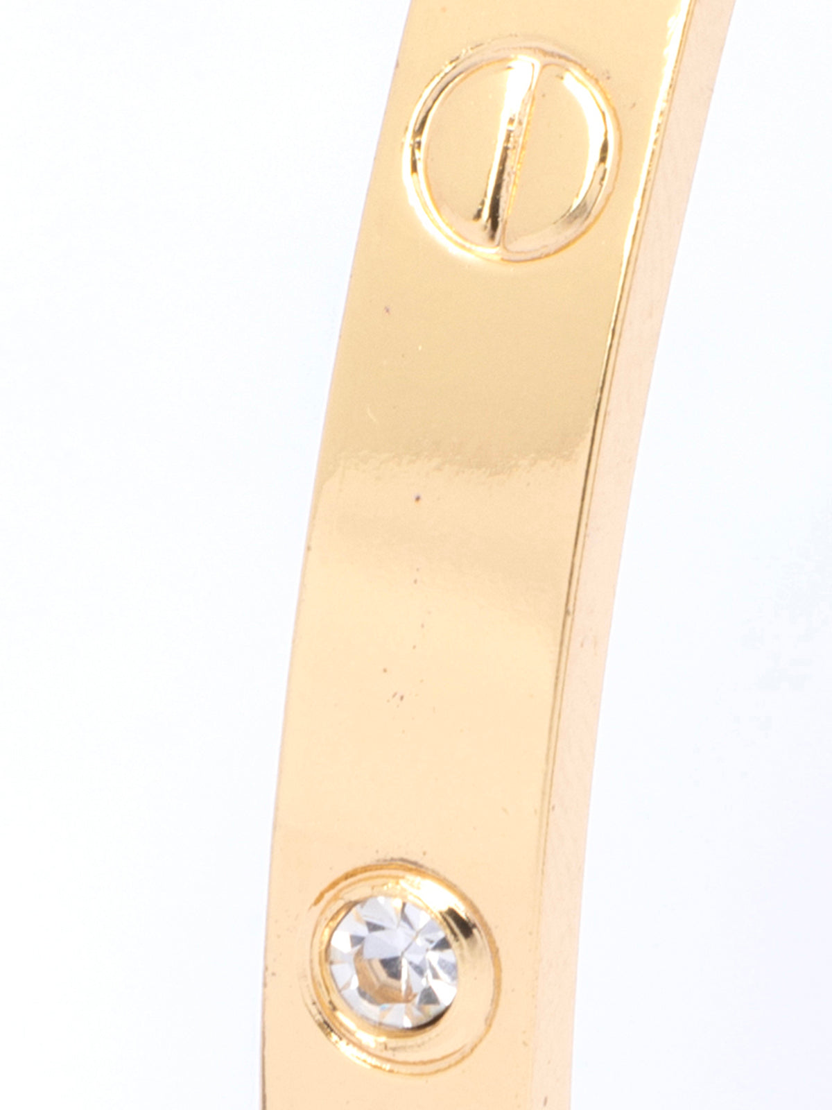 Scintillare By Sukkhi Classy Gold Plated with Stainless Steel & Crystal Stones Openable Oval Kada Bracelet Jewellery for Women & Girls|Anti Tarnish Jewellery|Gifts for Wife Girlfriend Mother|K107057