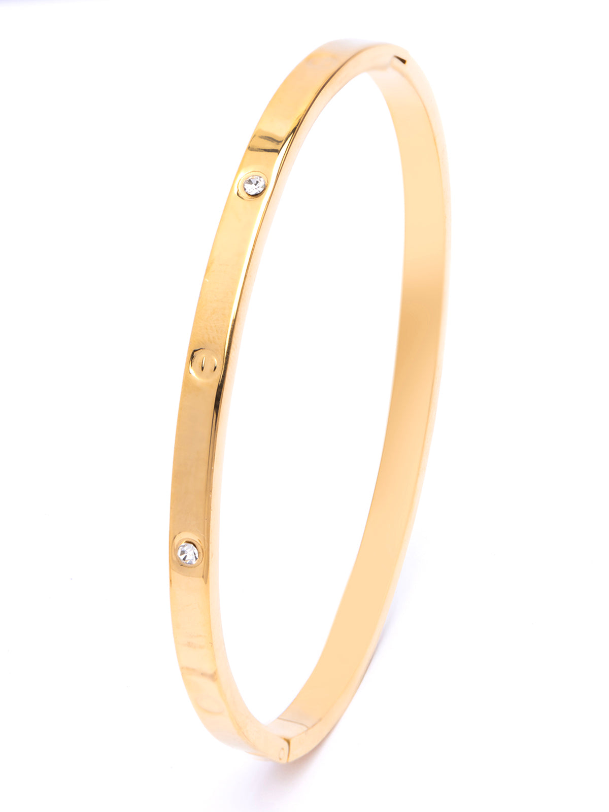Scintillare By Sukkhi Gold Plated with Stainless Steel & Crystal Stone Openable Kada Bracelet Combo Jewellery for Women & Girls|Anti Tarnish Jewellery|Gift for Wife Girlfriend Mother Sister|K107061