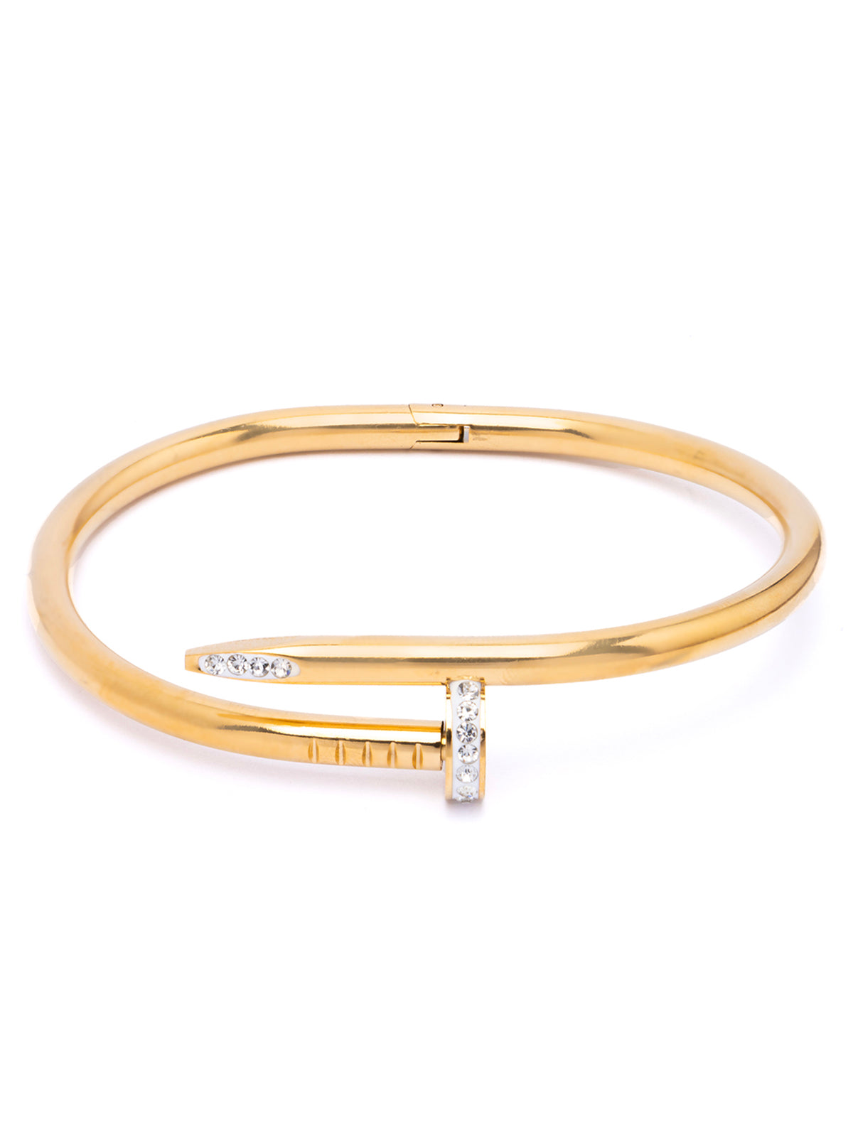 Scintillare By Sukkhi Gold Plated with Stainless Steel & Crystal Stone Openable Kada Bracelet Combo Jewellery for Women & Girls|Anti Tarnish Jewellery|Gift for Wife Girlfriend Mother Sister|K107061