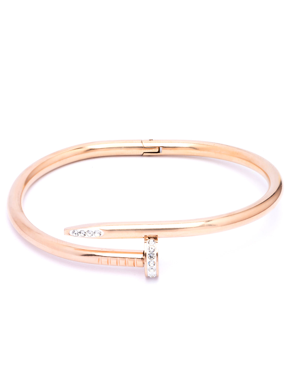 Scintillare By Sukkhi Rose Gold Plated with Stainless Steel & Crystal Stone Openable Kada Bracelet Combo Jewellery for Women&Girls|Anti Tarnish Jewellery|Gift for Wife Girlfriend Mother Sister|K107062