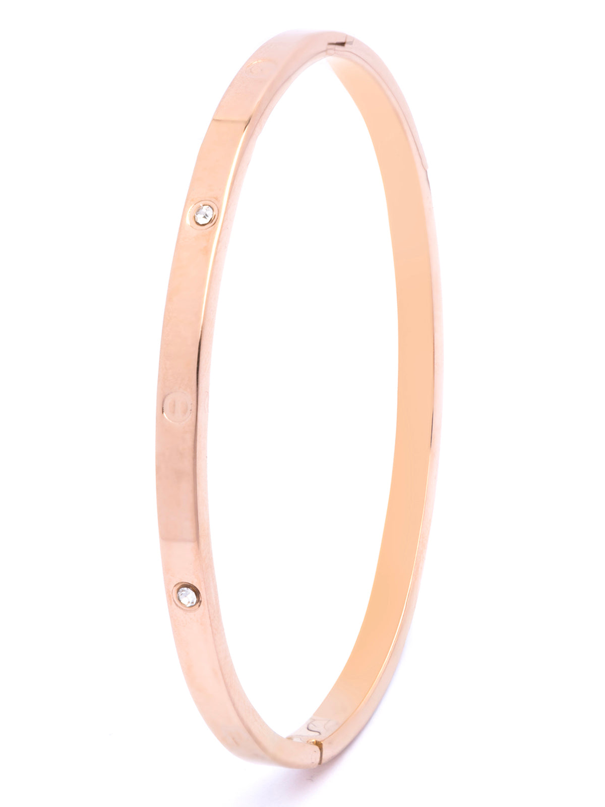 Scintillare By Sukkhi Rose Gold Plated with Stainless Steel & Crystal Stone Openable Kada Bracelet Combo Jewellery for Women&Girls|Anti Tarnish Jewellery|Gift for Wife Girlfriend Mother Sister|K107062