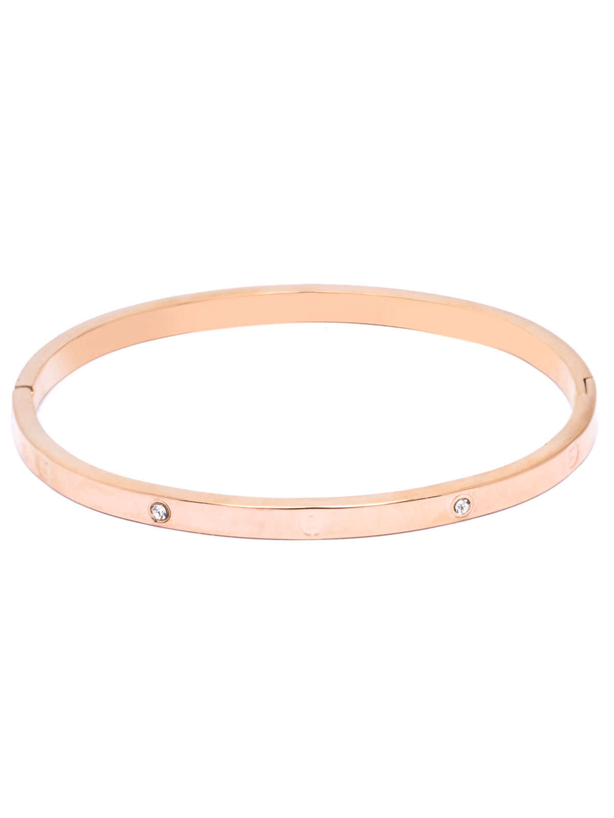 Scintillare By Sukkhi Rose Gold Plated with Stainless Steel & Crystal Stone Openable Kada Bracelet Combo Jewellery for Women&Girls|Anti Tarnish Jewellery|Gift for Wife Girlfriend Mother Sister|K107062