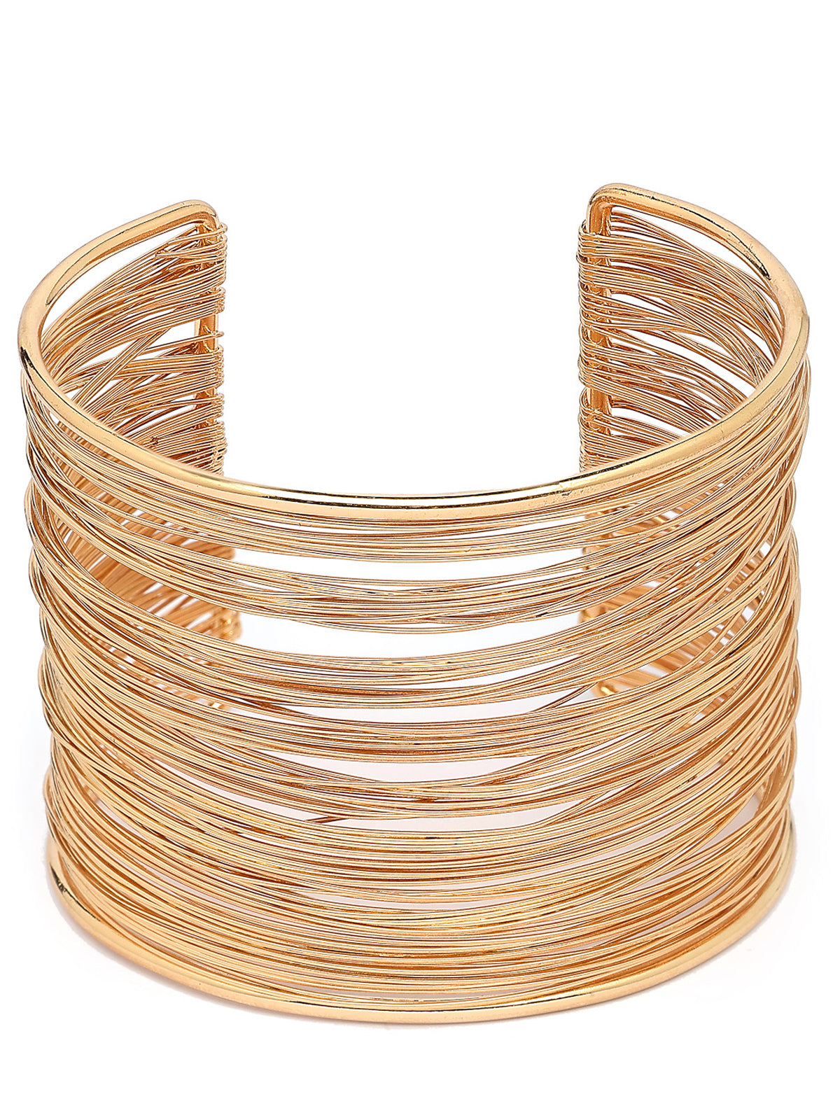Scintillare By Sukkhi Delightful Rose Gold Plated Stylish Non Precious Metal Cuff Kada Bracelet Jewellery for Women & Girls|K107288