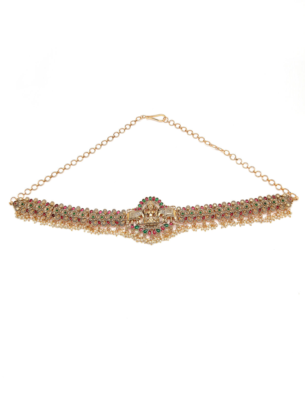 Sukkhi Trendy Traditional Bridal Saree Kamarbandh Gold Plated Temple Kamaraband Jewellery for Women|Adjustable Kamarband|Belly Chain|Kandora|Waist Belt For Women |Pack of 1|KB106033