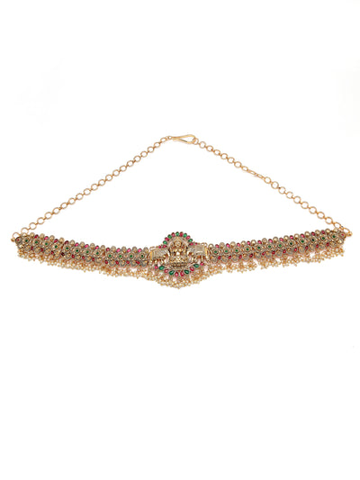 Sukkhi Trendy Traditional Bridal Saree Kamarbandh Gold Plated Temple Kamaraband Jewellery for Women|Adjustable Kamarband|Belly Chain|Kandora|Waist Belt For Women |Pack of 1|KB106033