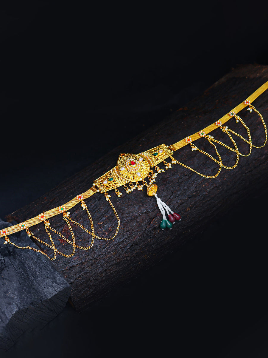 Sukkhi Alluring Pearl Gold Plated Kamarband For Women KB71865GLDPJ092017