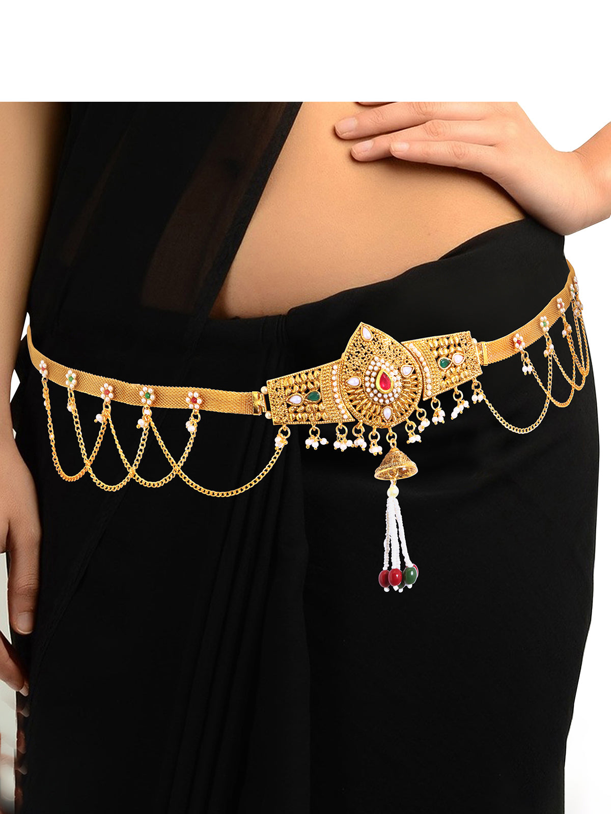 Sukkhi Alluring Pearl Gold Plated Kamarband For Women KB71865GLDPJ092017