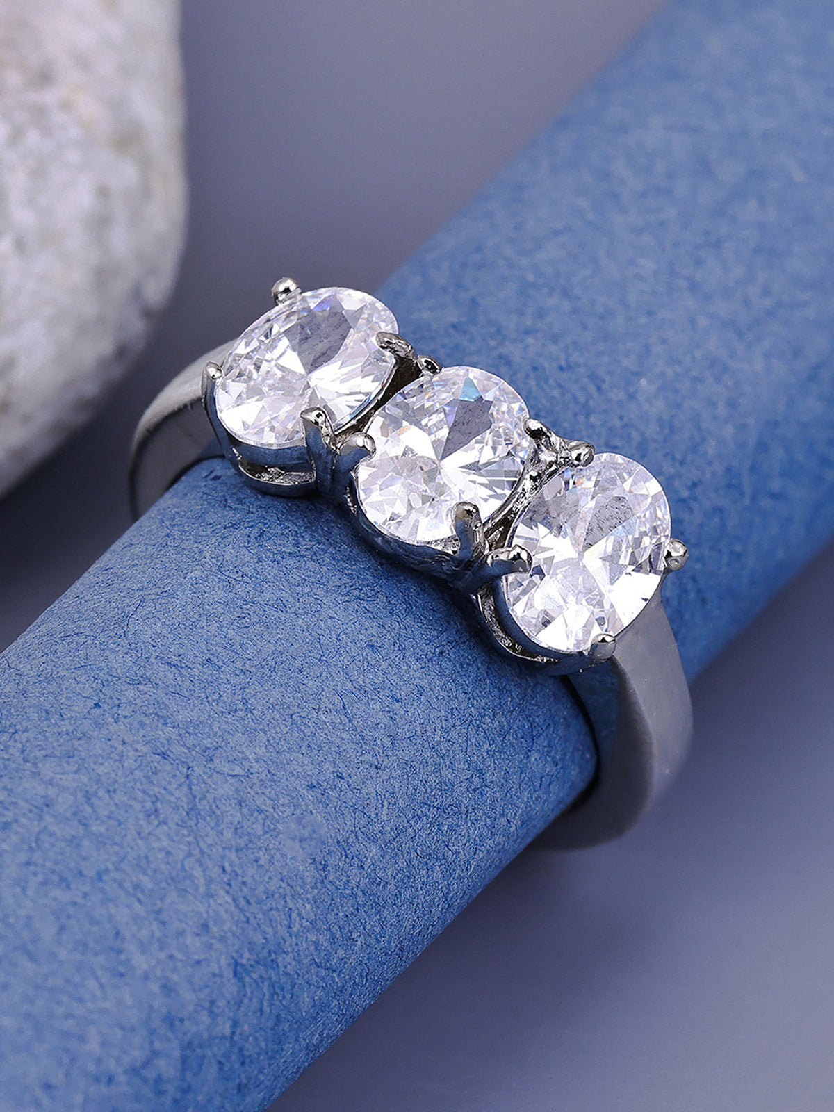 Pissara by Sukkhi Eye 925 Sterling Silver Cubic Zirconia Finger Ring For Women And Girls|with Authenticity Certificate, 925 Stamp & 6 Months Warranty LR104649