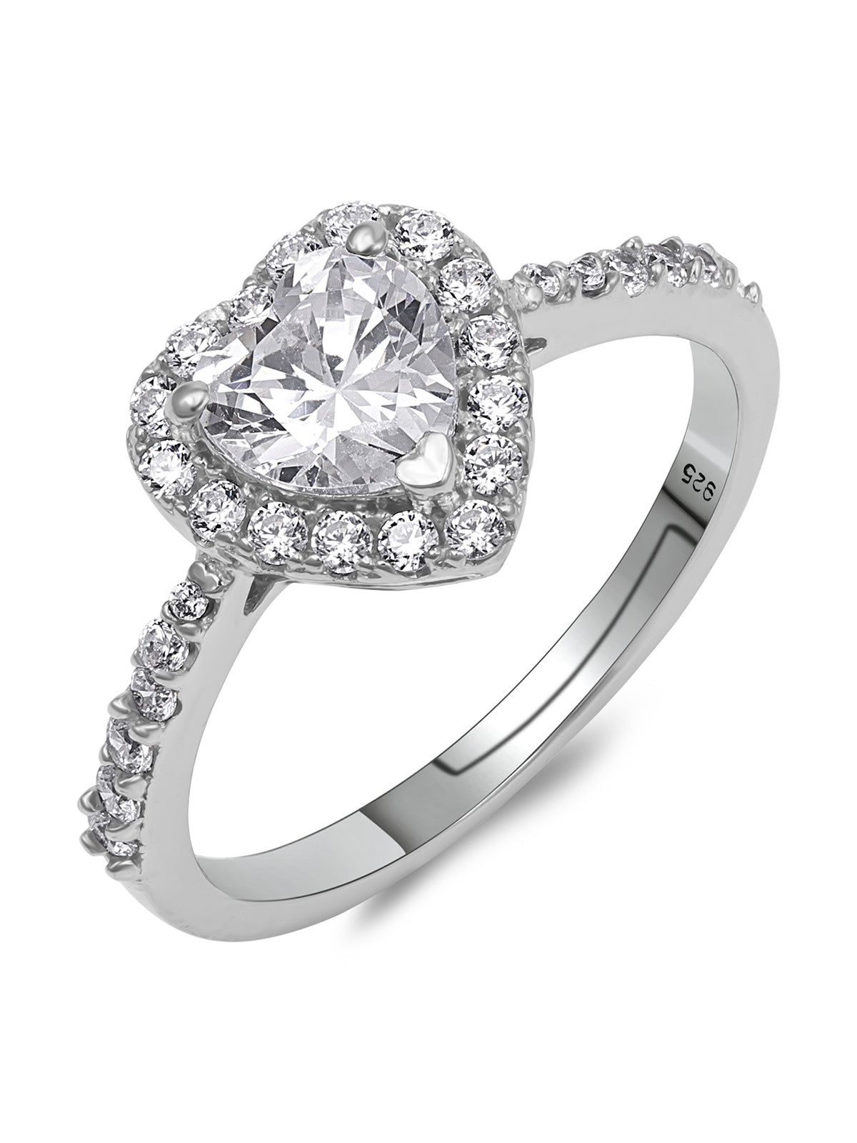 Pissara by Sukkhi Adorable 925 Sterling Silver Cubic Zirconia Finger Ring For Women And Girls|with Authenticity Certificate, 925 Stamp & 6 Months Warranty LR104651