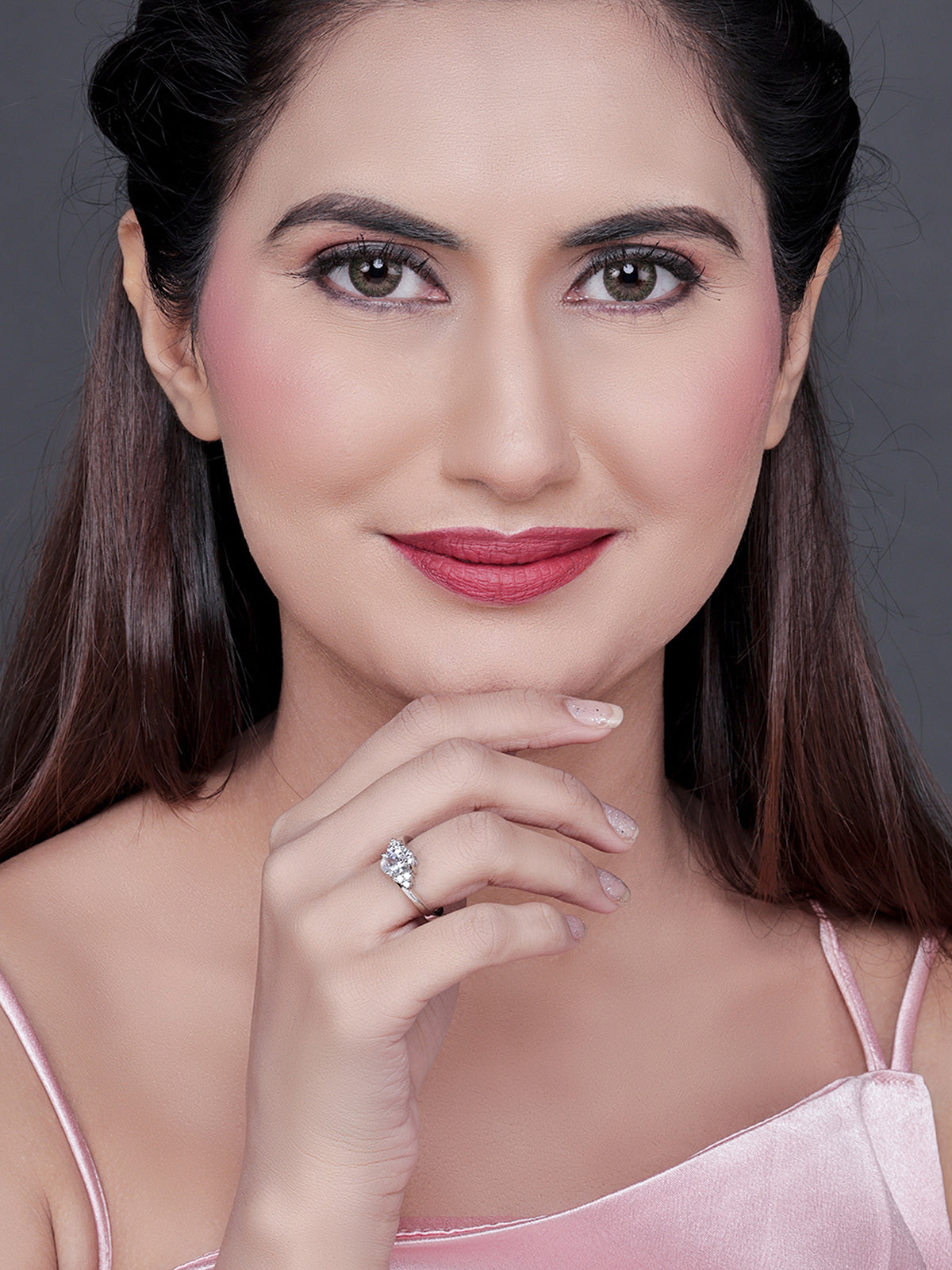 Pissara by Sukkhi Beautiful 925 Sterling Silver Cubic Zirconia Finger Ring For Women And Girls|with Authenticity Certificate, 925 Stamp & 6 Months Warranty LR104653