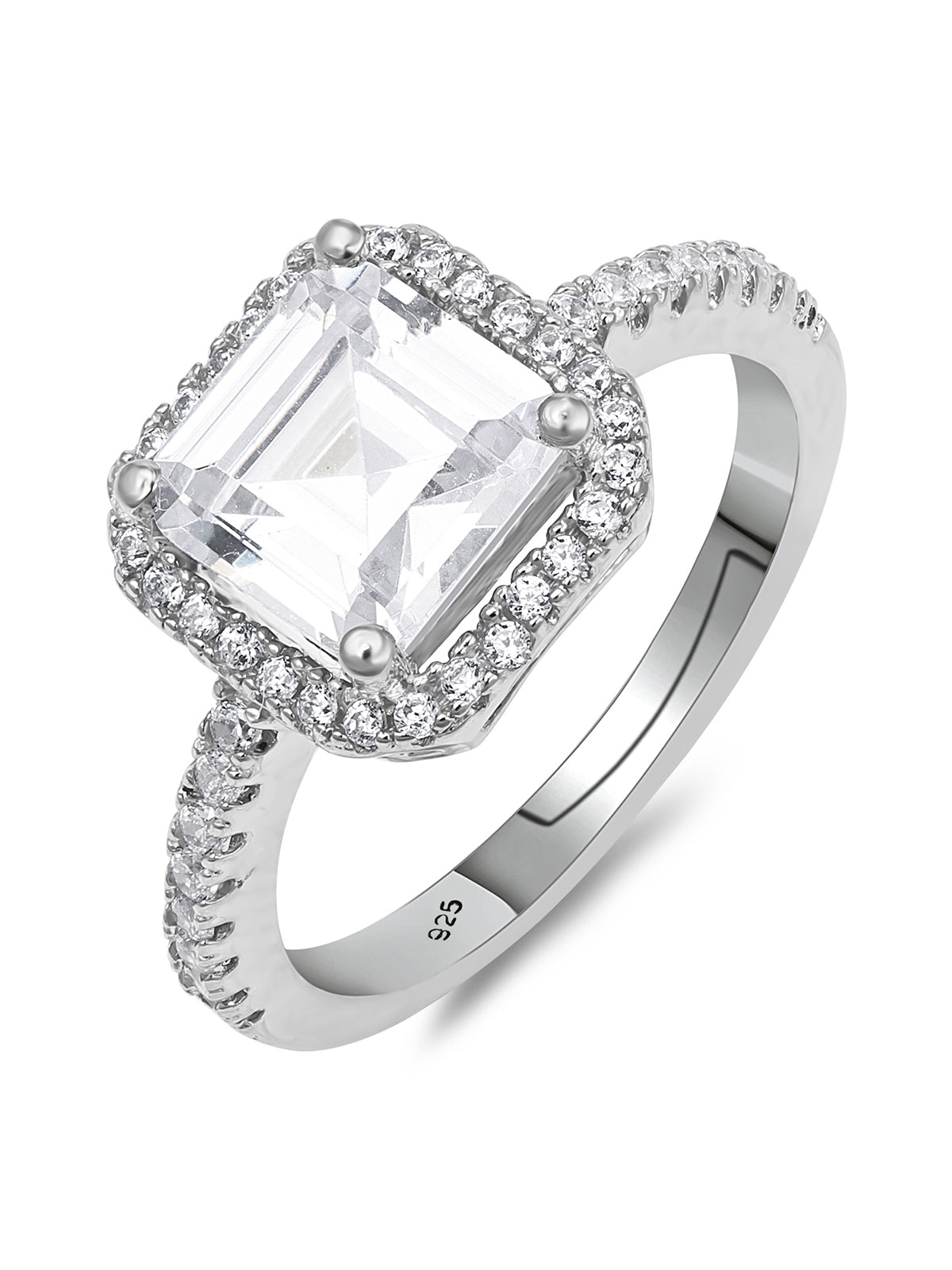 Pissara by Sukkhi Trendy 925 Sterling Silver Cubic Zirconia Finger Ring For Women And Girls|with Authenticity Certificate, 925 Stamp & 6 Months Warranty LR104659